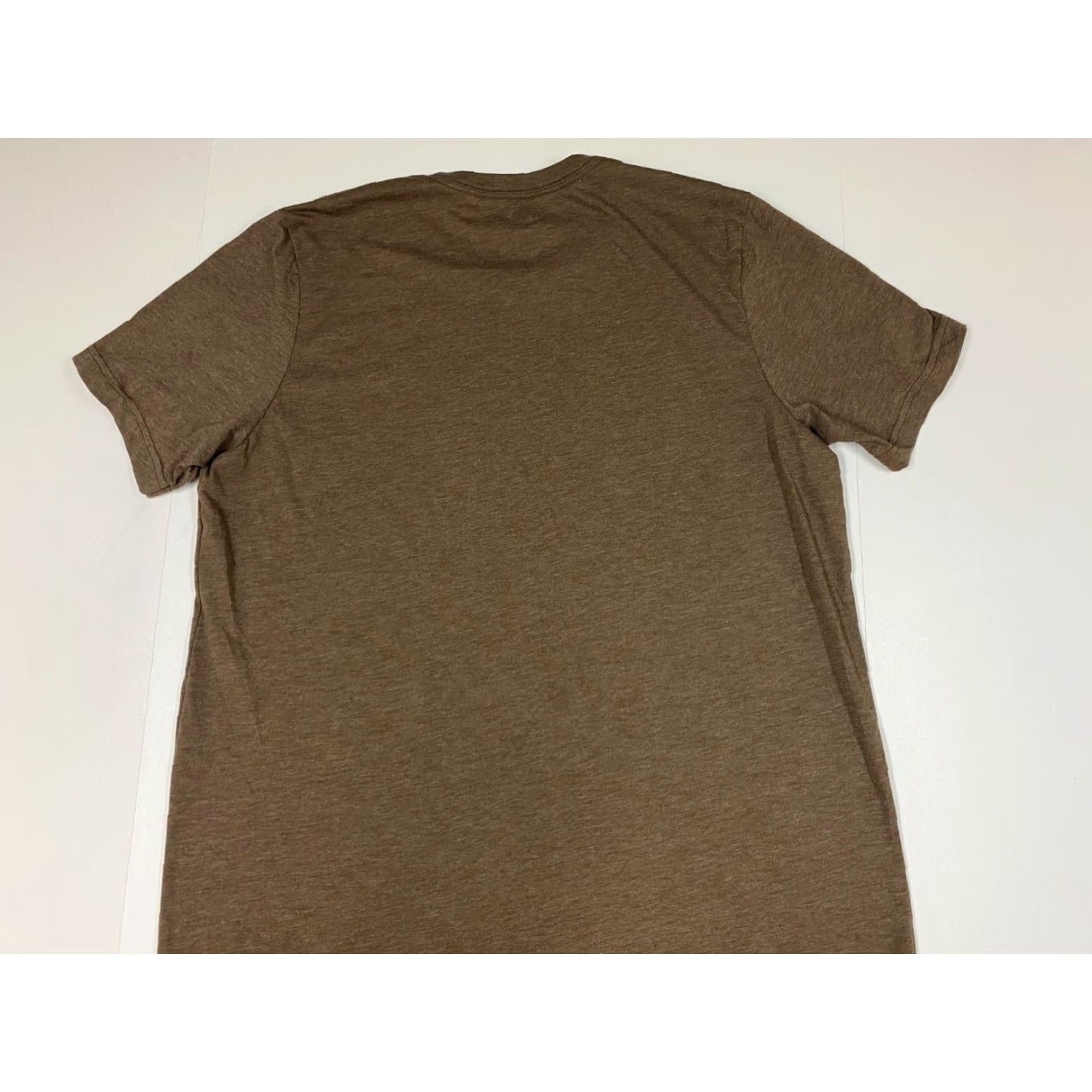 Vintage Canvas Mens T-Shirt XL Brown Cotton Solid Crew Neck Short Sleeve Logo Hoodie Hip Hop Box Theme Size US XL / EU 56 / 4 - 5 Thumbnail
