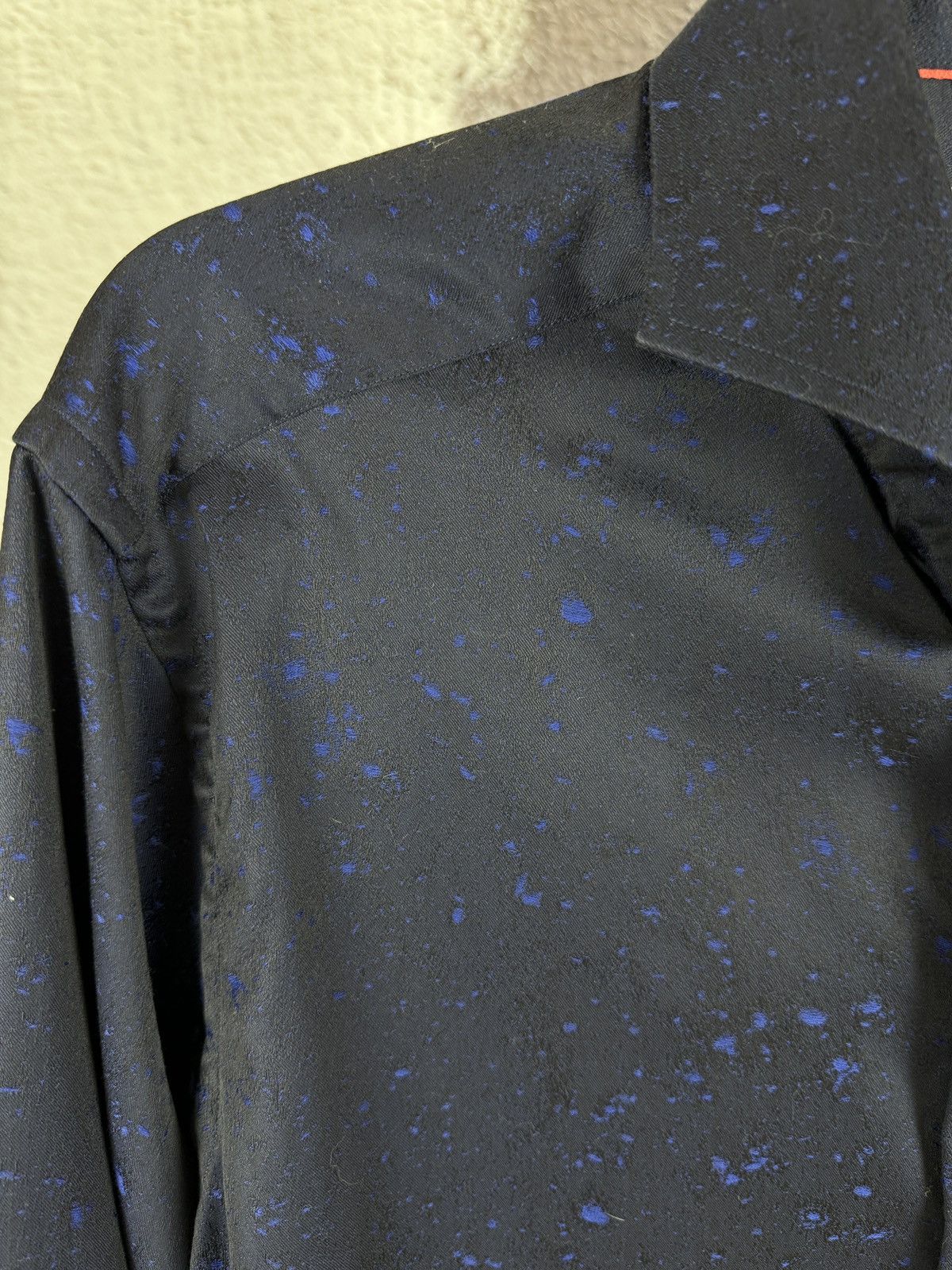Eton ETON blue spray pattern Brighton long sleeve shirt Size US L / EU 52-54 / 3 - 8 Thumbnail