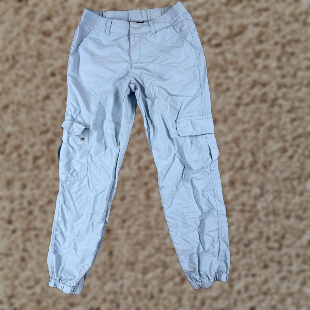 Vintage Ninth Hall Cargo Pants Women Small Blue Tapered Leg Nylon Casual 30x26 Size 28" / US 6 / IT 42 - 1 Thumbnail