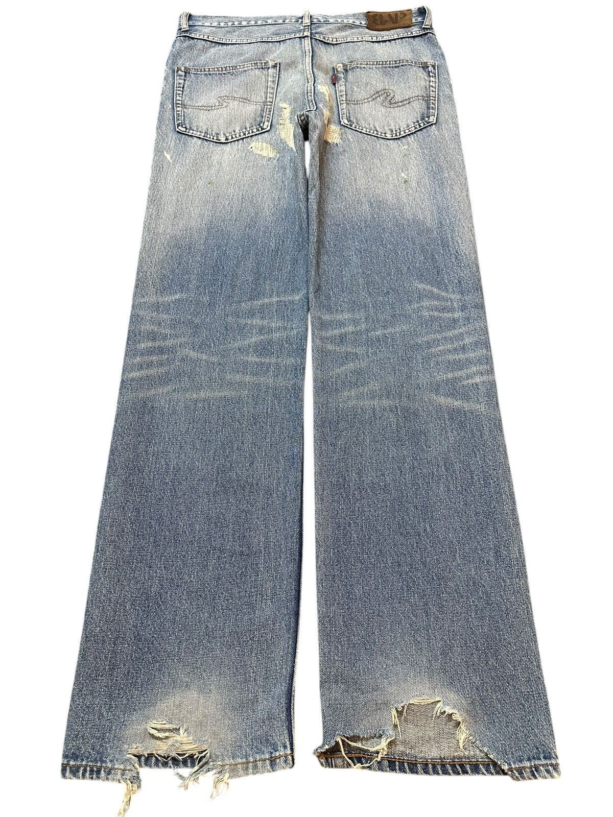 Hysteric Glamour Vintage Japanese Brand Blue Faded Distressed Loose Jeans Size US 32 / EU 48 - 2 Thumbnail