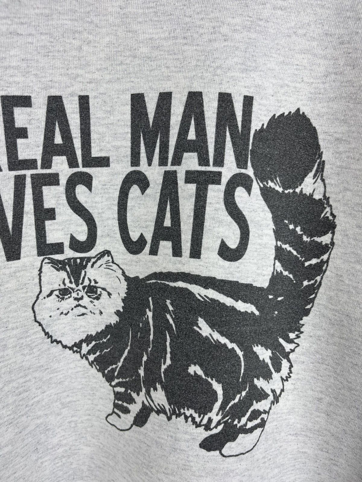 Vintage Vintage 90s Hanes Ultimate cotton A real man loves cats y2k Size US M / EU 48-50 / 2 - 7 Thumbnail