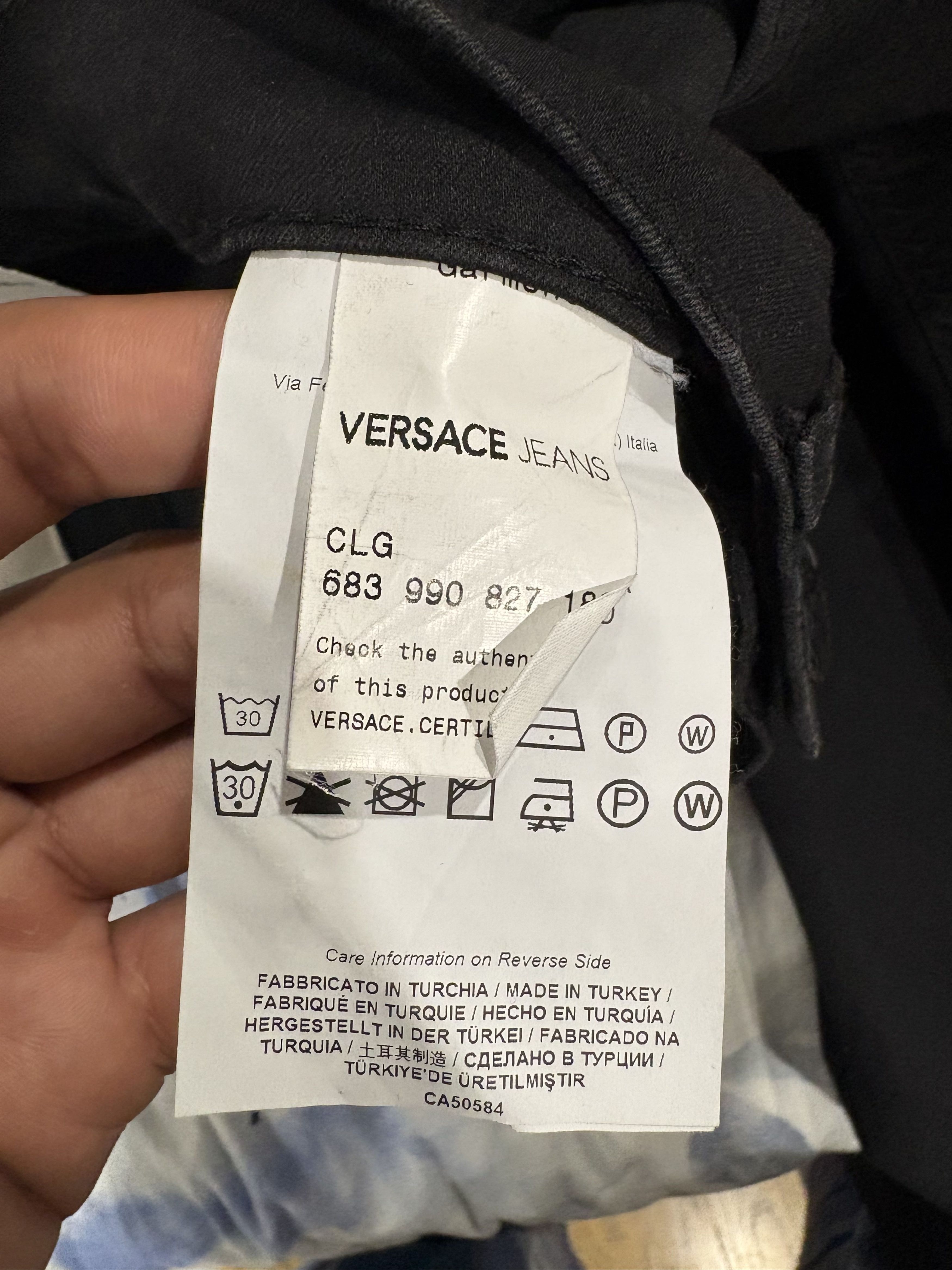 Versace Versace Black Denim Size 28" / US 6 / IT 42 - 6 Thumbnail