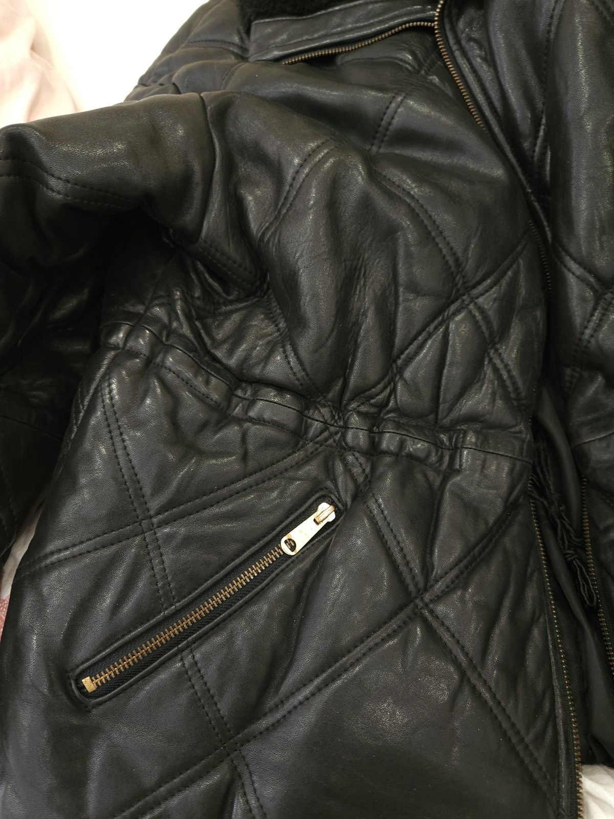 Vintage Vintage Genuine Leather/Lambskin Quilted Jacket By Marquis Size XXL / US 16-18 / IT 52-54 - 7 Thumbnail