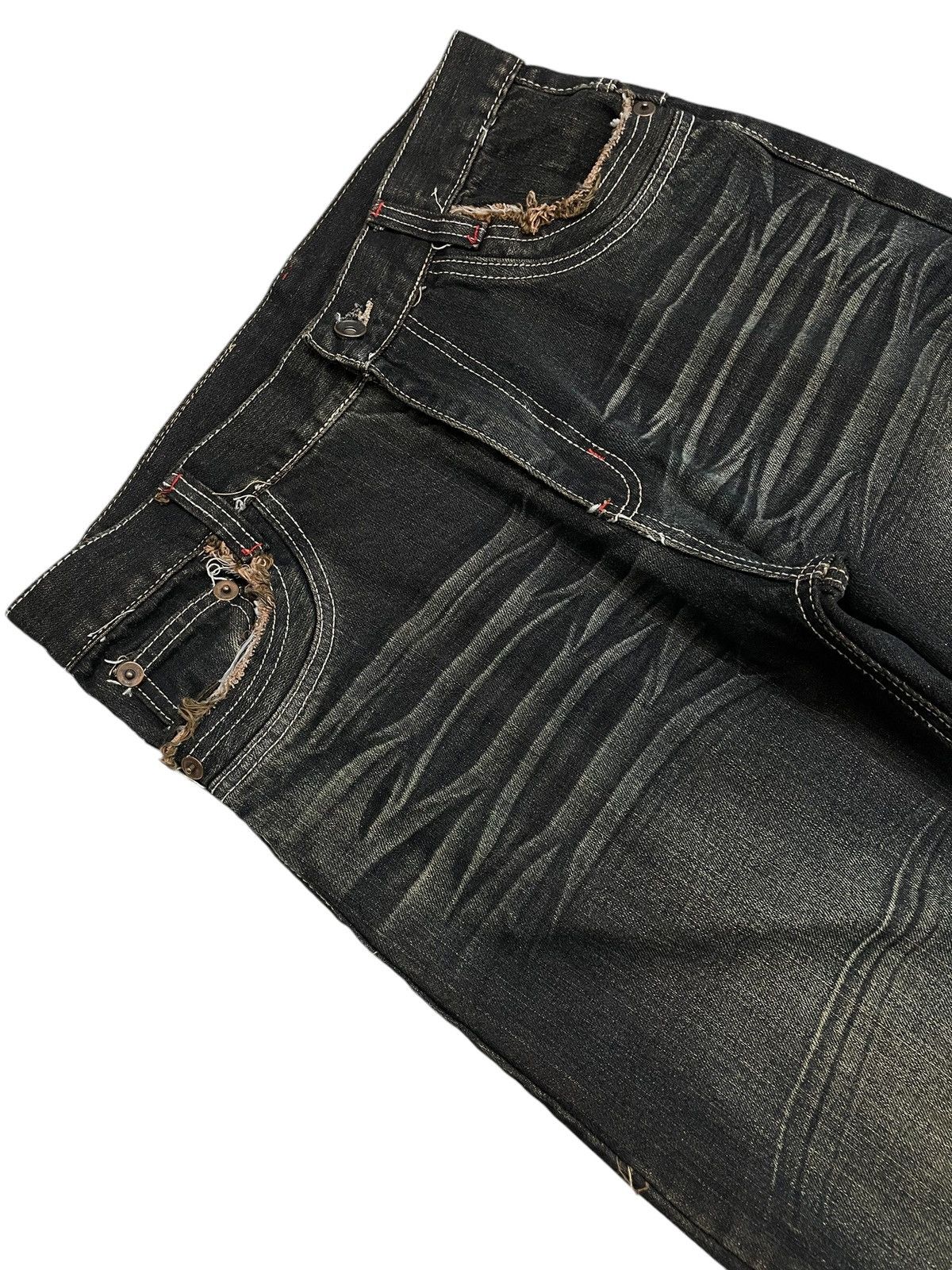 GOSTAR DE FUGA Fashion Wear Pocket Stud Whisker Muddy Pants Size US 31 - 8 Thumbnail