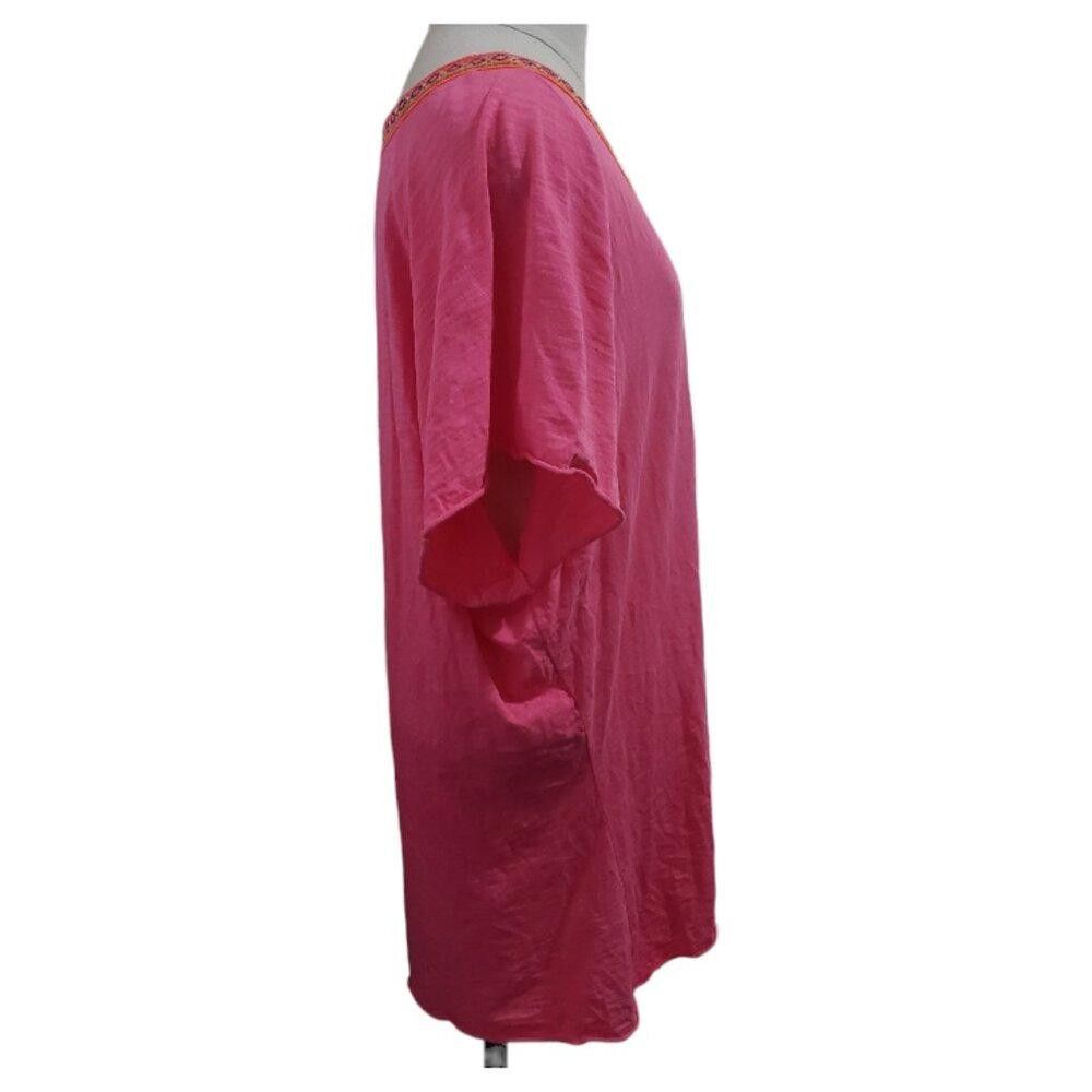 Designer CT1688 pitusa Pink Kaftan Top Standard Size ONE SIZE - 3 Thumbnail