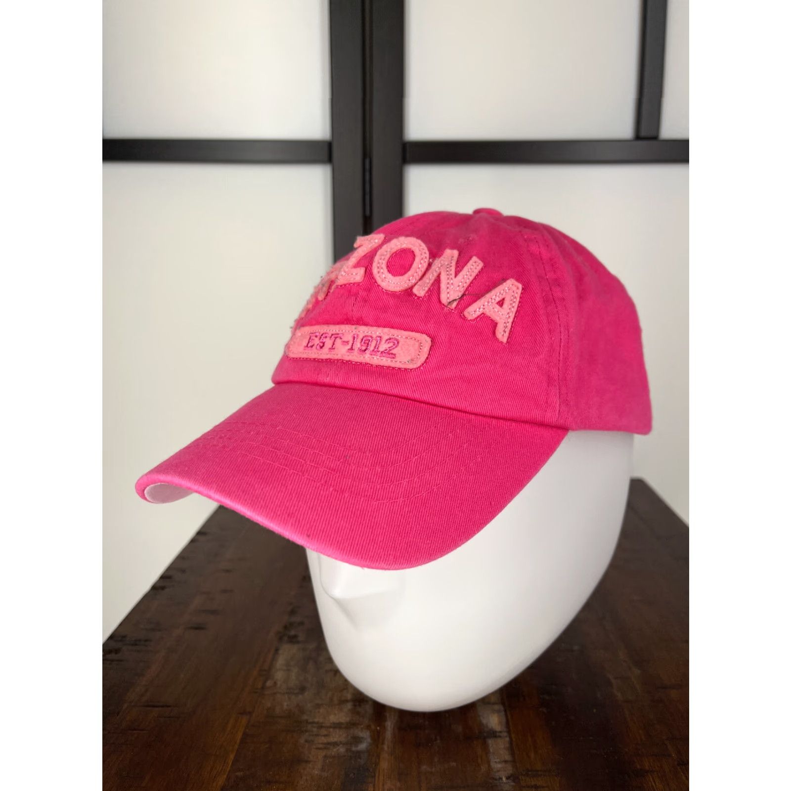 Vintage Arizona Est 1912 Hat Strap Back Adult One Size Pink Embroidered 100% Acrylic Banana Expression Snapback Size ONE SIZE - 4 Thumbnail