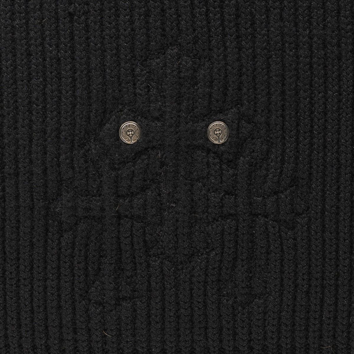 Chrome Hearts Leather Cemetery Cross Patch Quarter Zip Sweatshirt Black Size US S / EU 44-46 / 1 - 4 Thumbnail
