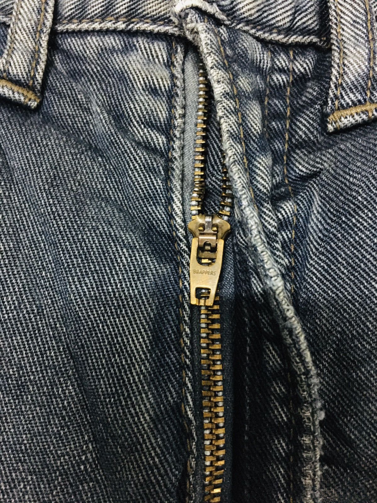Japanese Brand Brappers Soft Denim Distressed Jeans (17) Size US 27 - 6 Thumbnail