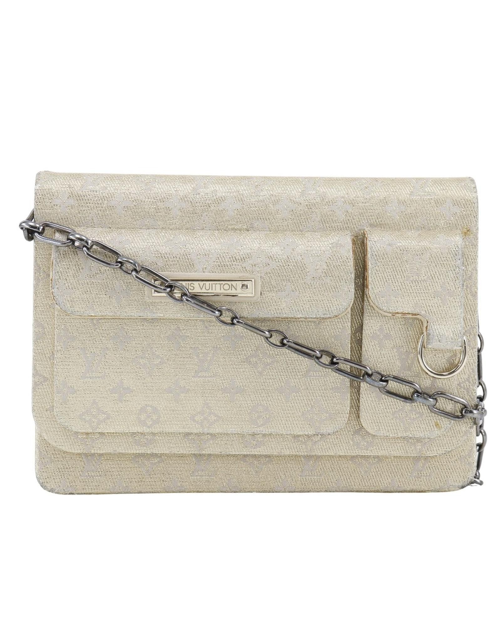 image of Louis Vuitton Monogram Shine Shoulder Bag In Gold - B Condition, Women's