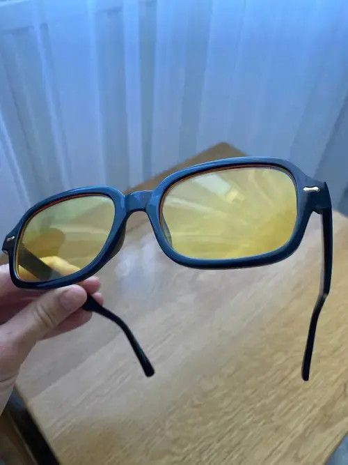 Designer × Electric Visual Men Vintage Yellow Square Sunglasses Size ONE SIZE - 2 Thumbnail