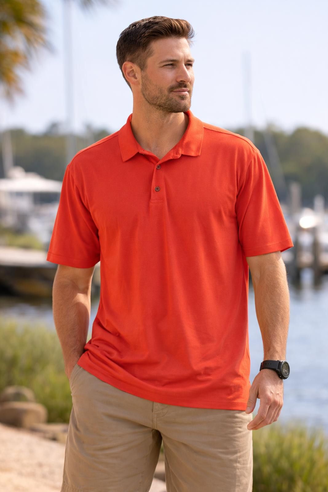 Cutter & Buck Men's Cutter & Buck Orange Polo Shirt Size 3XB/3TG 3X 3XL Size US XXL / EU 58 / 5 - 1 Thumbnail