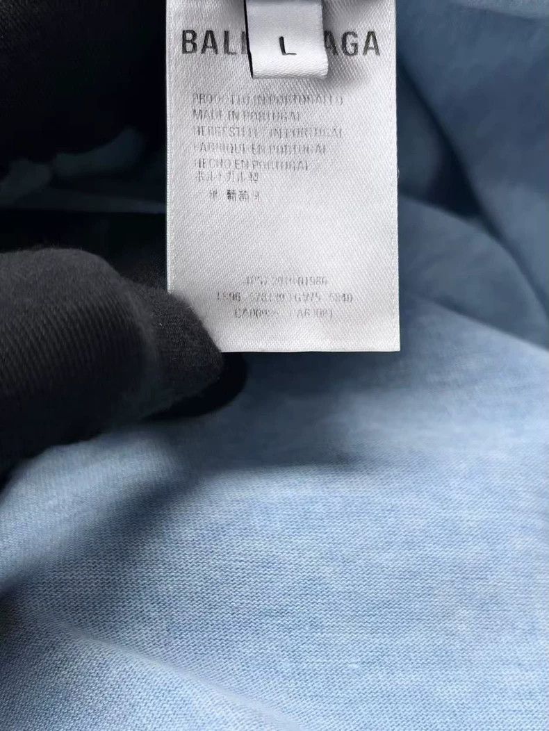 Balenciaga Balenciaga Haze blue washed old double B lock letter logo Size US L / EU 52-54 / 3 - 5 Thumbnail