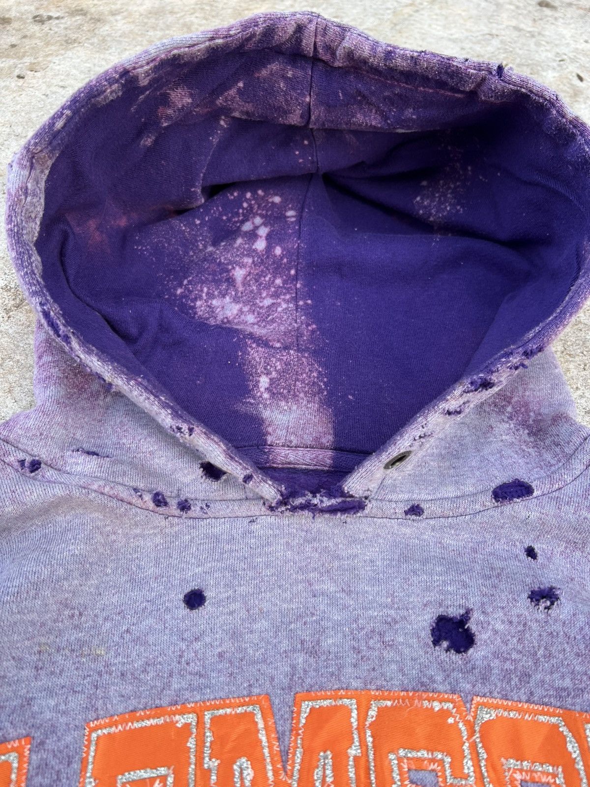 Vintage Distressed Faded Vintage Clemson Hoodie Size US L / EU 52-54 / 3 - 3 Thumbnail