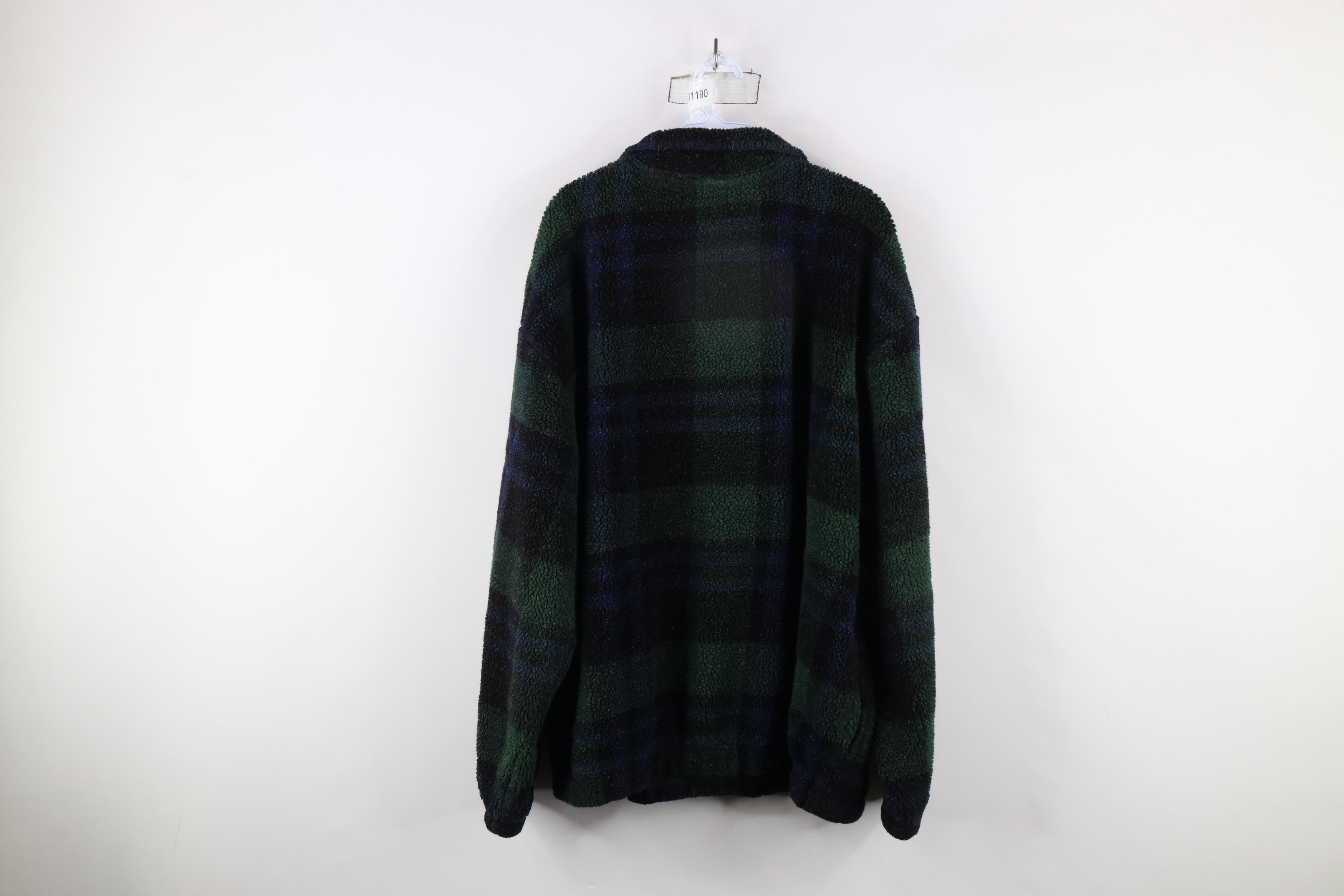 Vintage Vintage 90s Streetwear Half Zip Pullover Sweater Plaid Size US XL / EU 56 / 4 - 9 Thumbnail