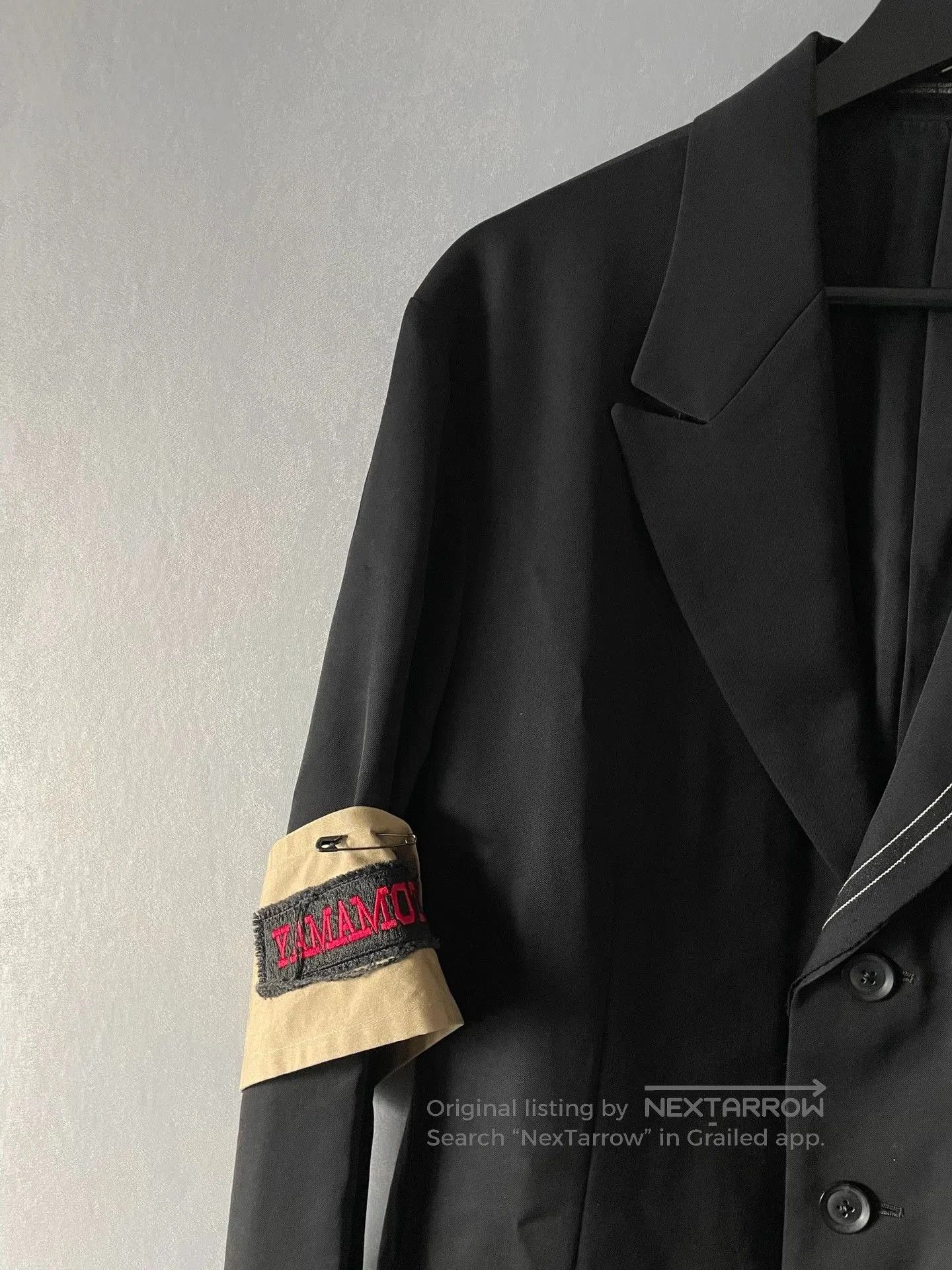 Yohji Yamamoto asymmetrical jacket with sleeve patch by yohji yamamoto. Size US S / EU 44-46 / 1 - 2 Thumbnail