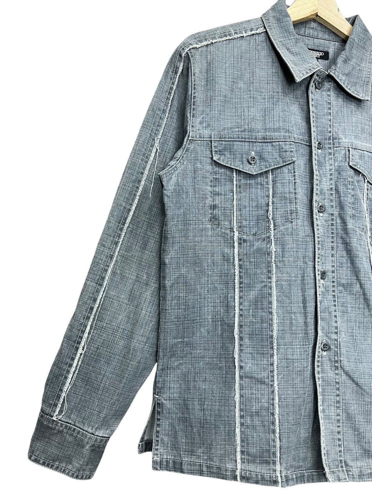 Tornado Mart Vintage TORNADO MART Hard Cotton Frayed Hem Button-up Shirt Size US S / EU 44-46 / 1 - 5 Thumbnail