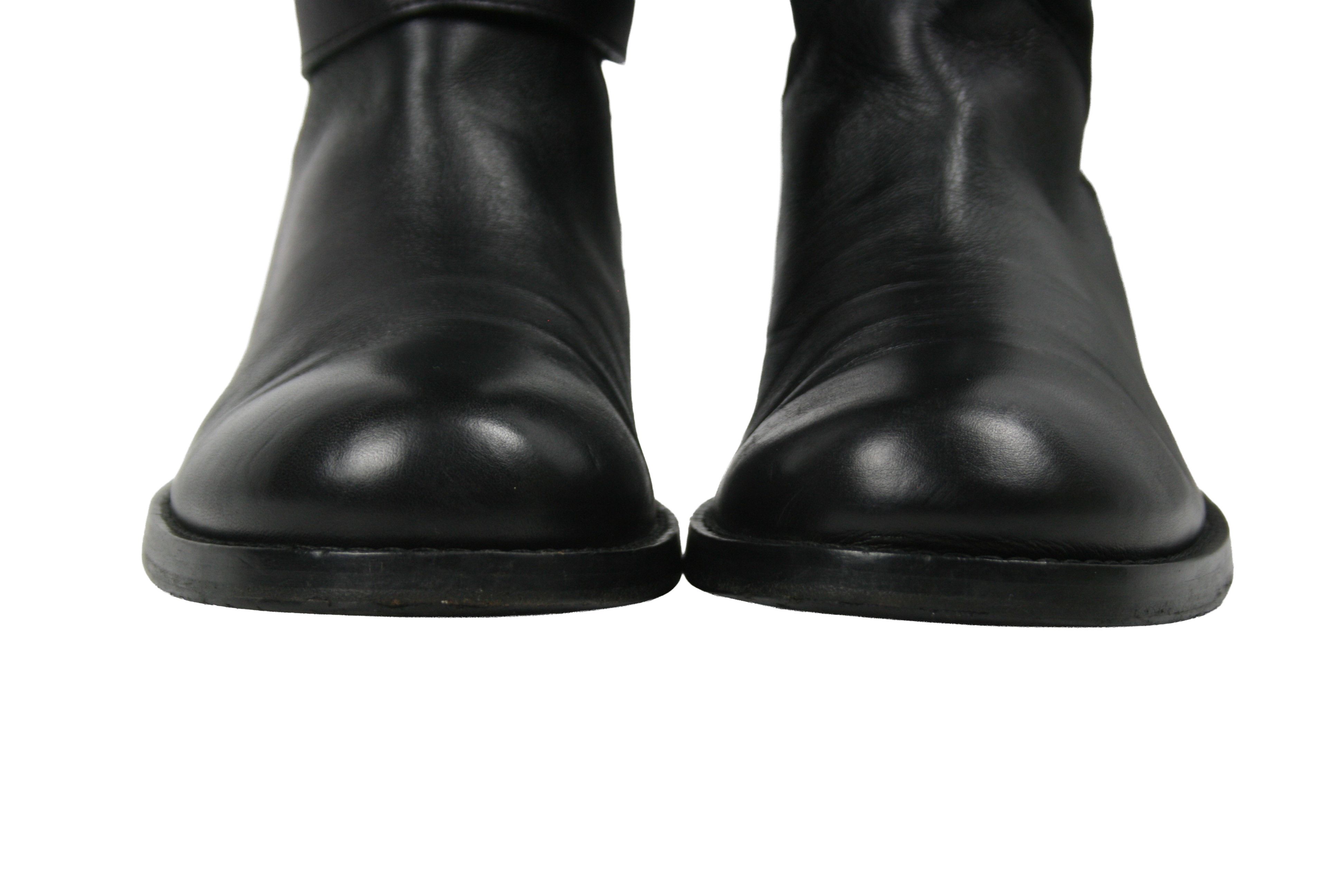 Jimmy Choo Riding Belted Knee High Leather Suede Boots Size US 8 / IT 38 - 4 Thumbnail