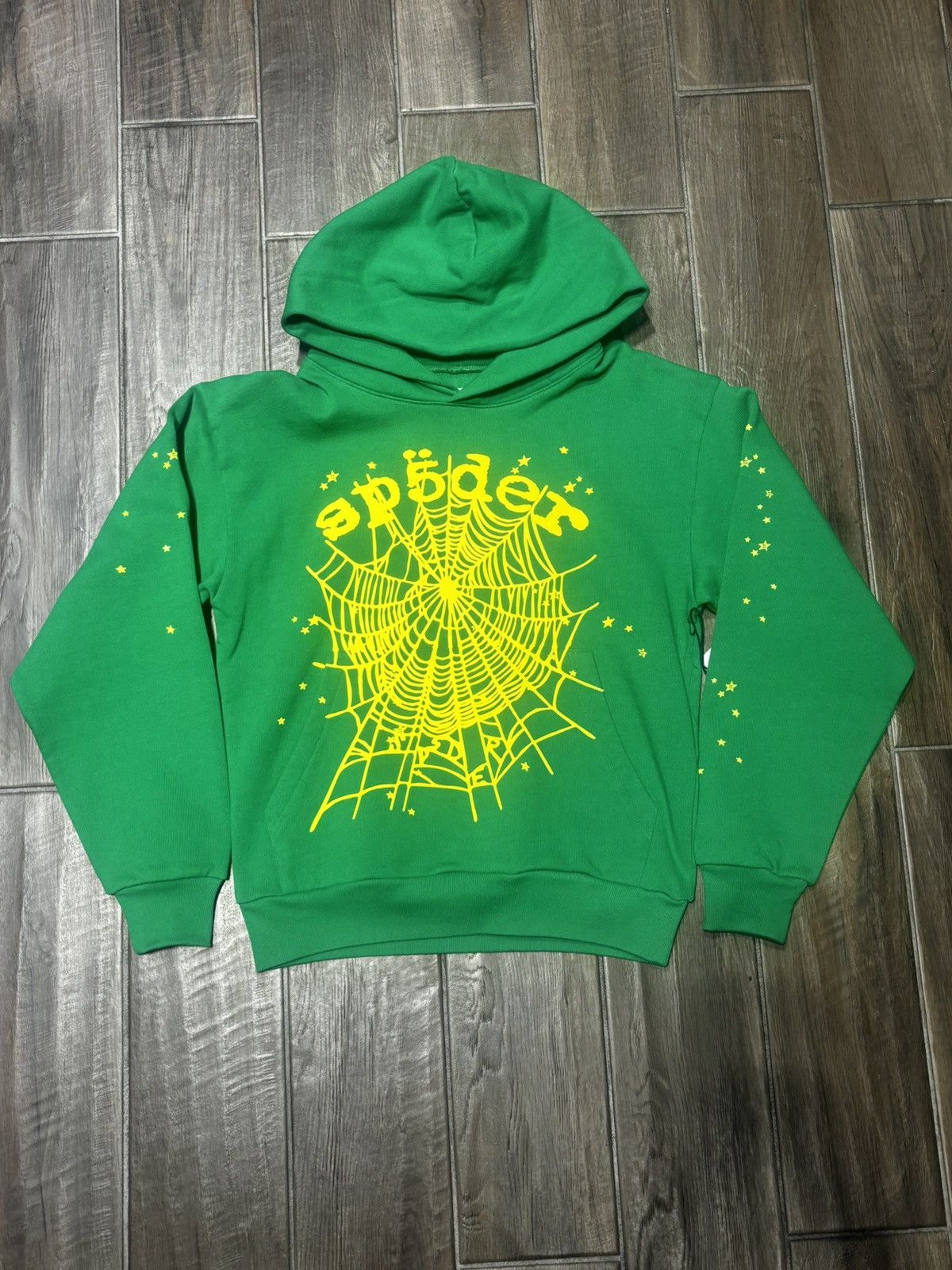 Sp5der Sp5der Star OG Web V2 Hoodie Slime Green Size US S / EU 44-46 / 1 - 1 Thumbnail