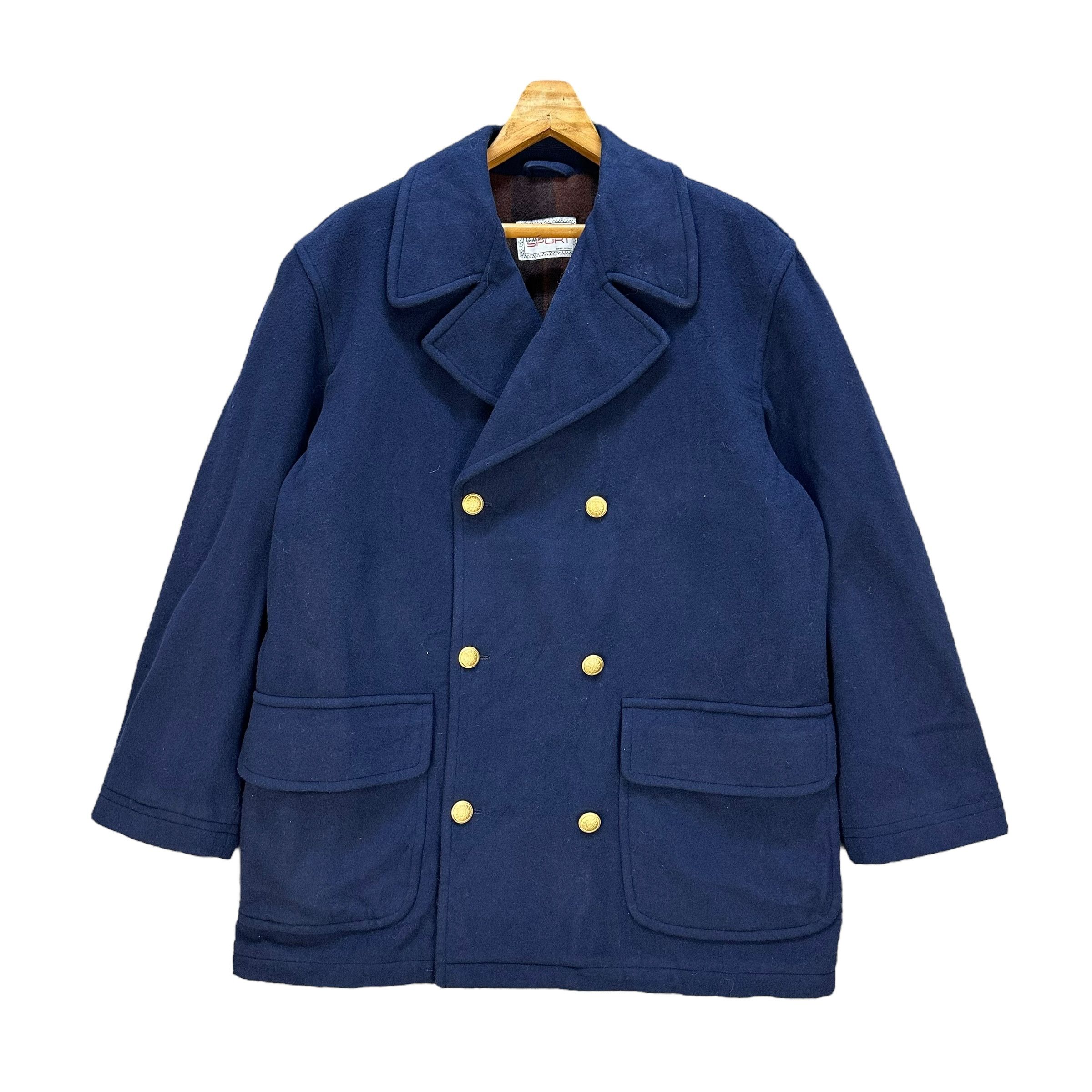 GianMarco Venturi GIAN MARCO VENTURI Sport Double Breasted Wool Coat #A64-1541 Size US XL / EU 56 / 4 - 1 Thumbnail
