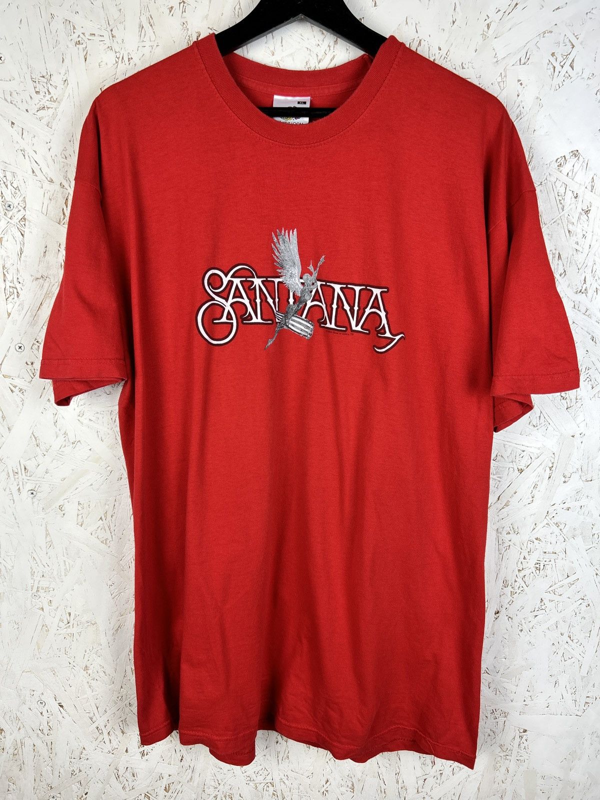 Band Tees 00s Carlos Santana 2003 Supernatural Concert T-Shirt Red XL Size US XL / EU 56 / 4 - 1 Thumbnail