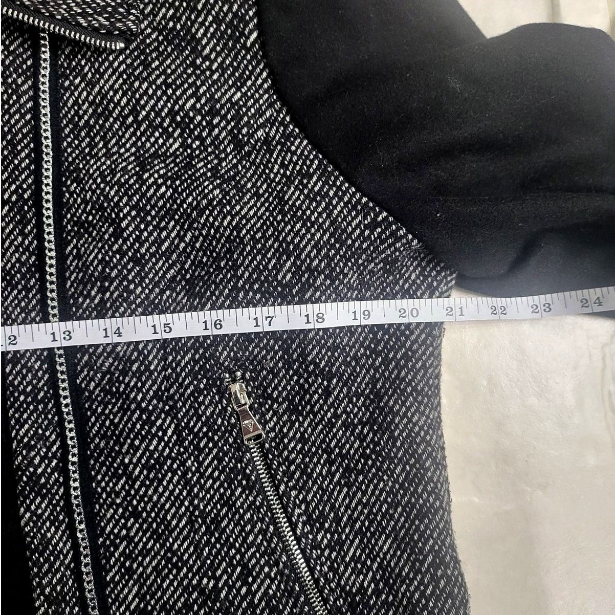 Guess Guess Wool Blend Black & White Jacket Zipper Metal Trim - XL Size XL / US 12-14 / IT 48-50 - 11 Thumbnail