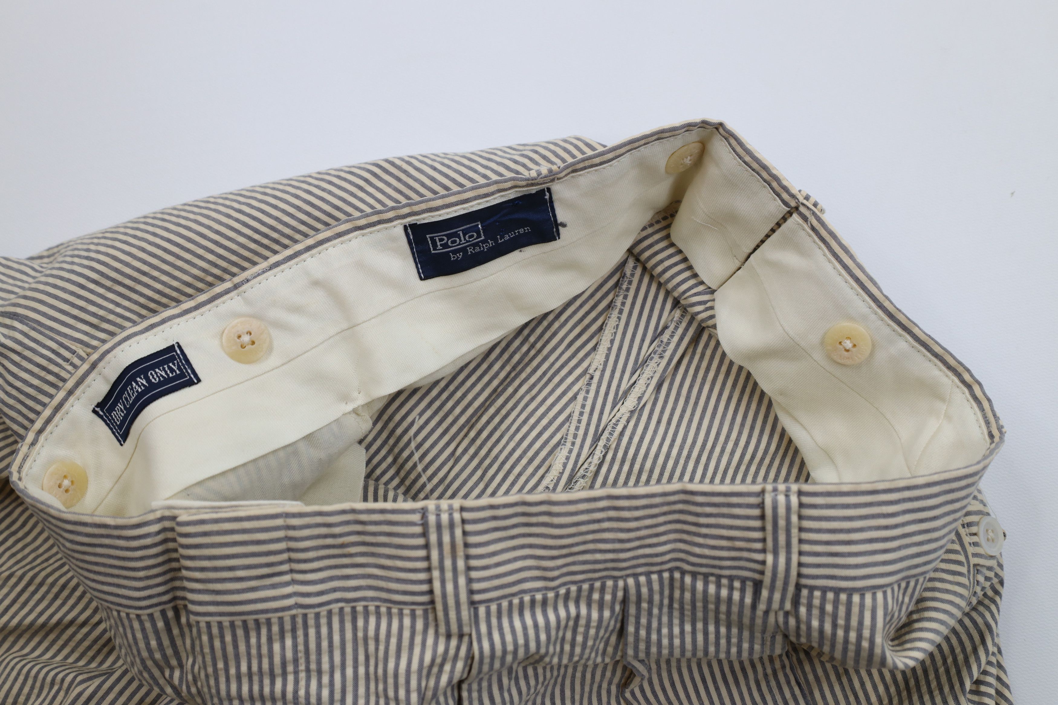 Polo Ralph Lauren Vintage 70s Ralph Lauren Seer Sucker Wide Leg Pants USA Size US 32 / EU 48 - 11 Thumbnail