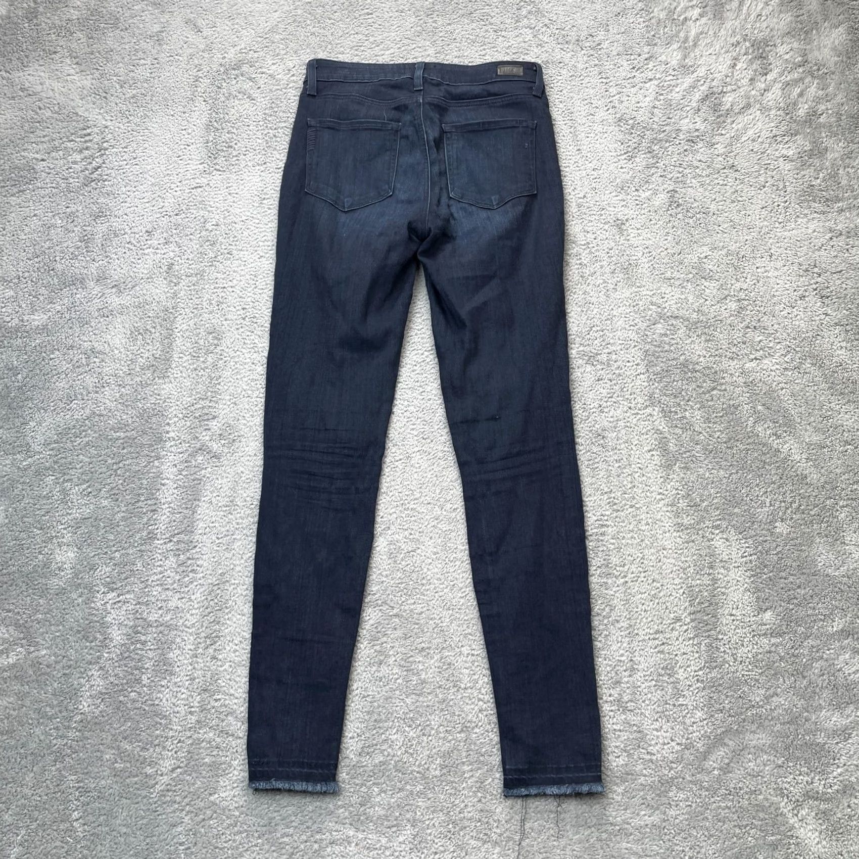 Paige Paige Jeans Womens 27 Blue Hoxton Ultra Skinny Denim Cotton Stretch Raw Hem Size 28" / US 6 / IT 42 - 2 Thumbnail