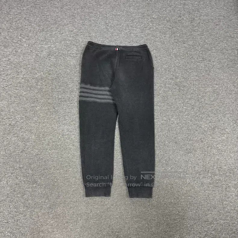 Thom Browne Thom Browne size 3 Deep grey four-striped waffle drawstring Size US 28 / EU 44 - 2 Thumbnail