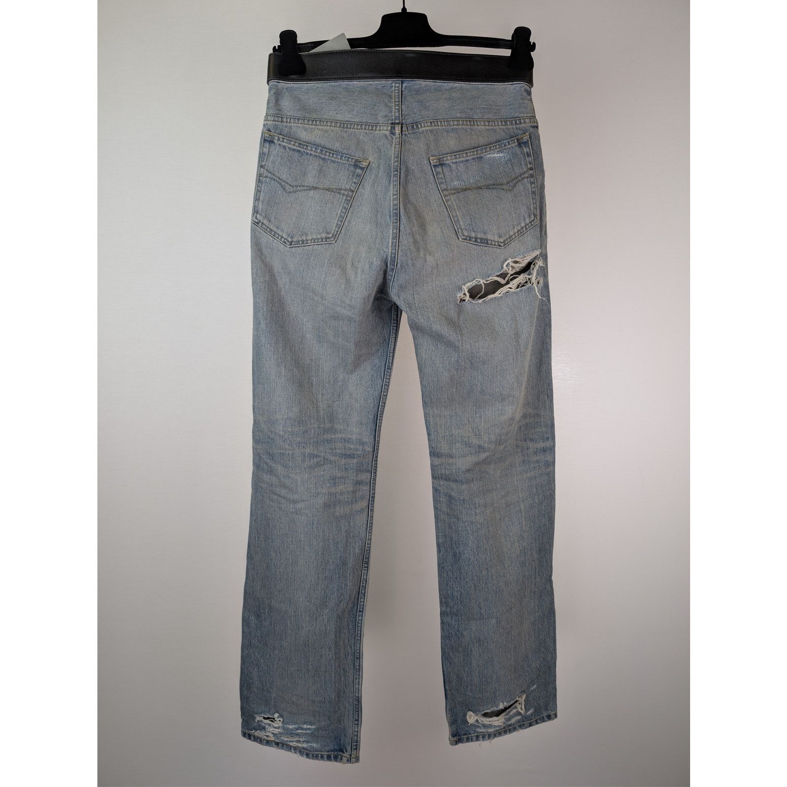 Balenciaga o1rshd1 Organic Selvedge Denim Integrated Belt Pants Size US 30 / EU 46 - 11 Thumbnail