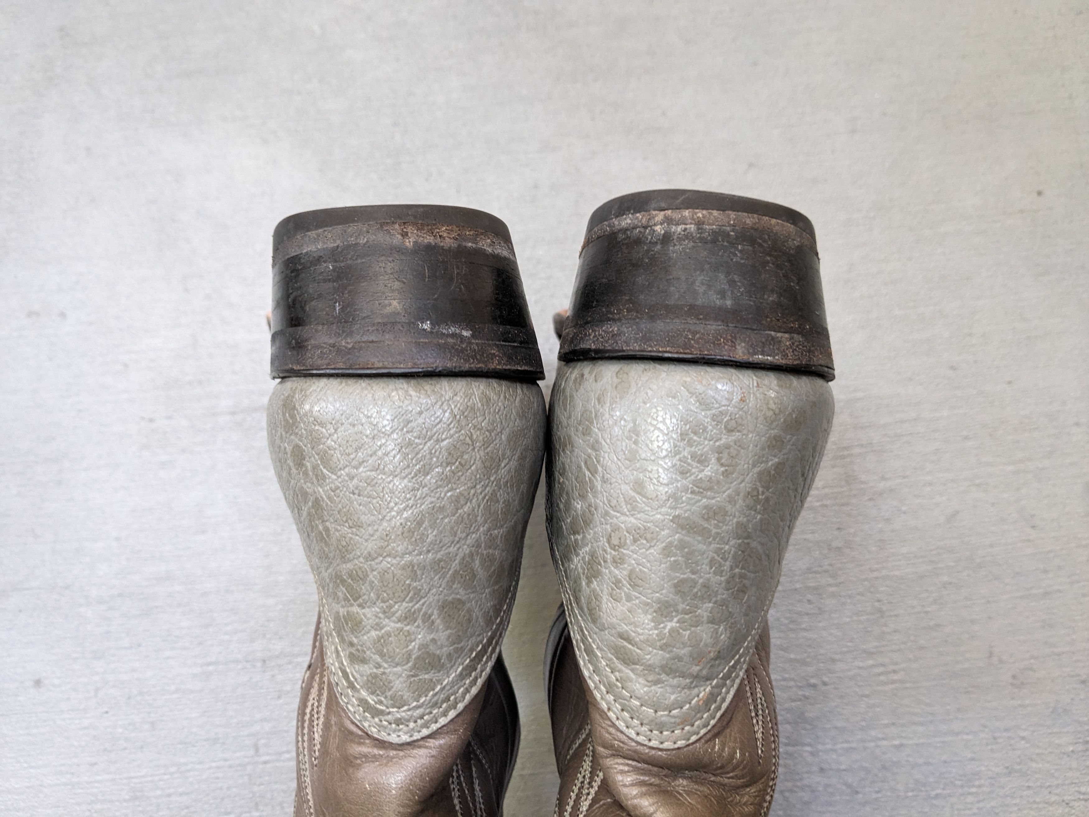 Nocona Nocona Cowboy Boots 8.5 Gray Leather Western Antelope Size US 8.5 / EU 41-42 - 13 Thumbnail
