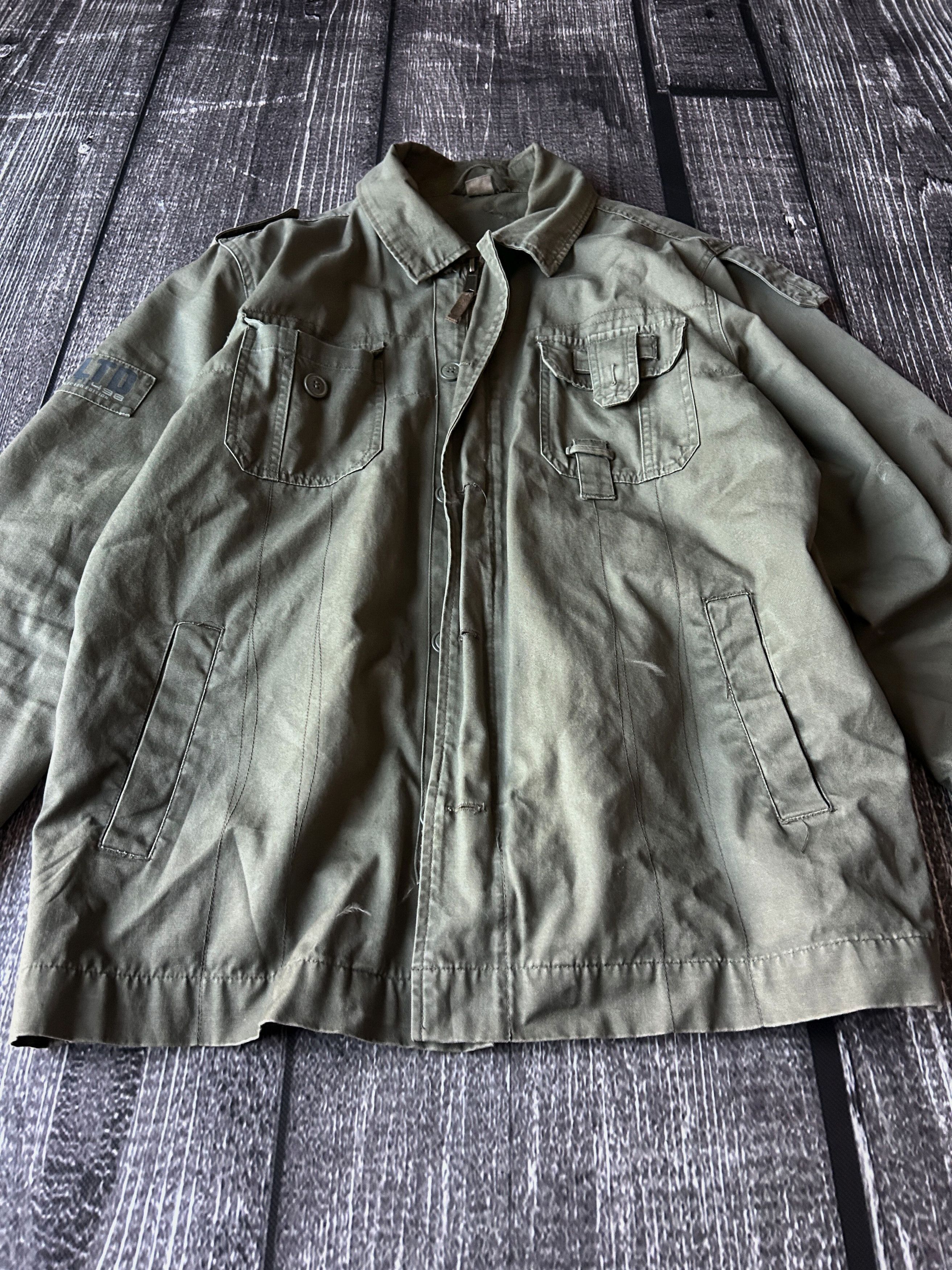 Vintage VTG Military Field Jacket Olive Green Utility Army Combat Size US L / EU 52-54 / 3 - 5 Thumbnail