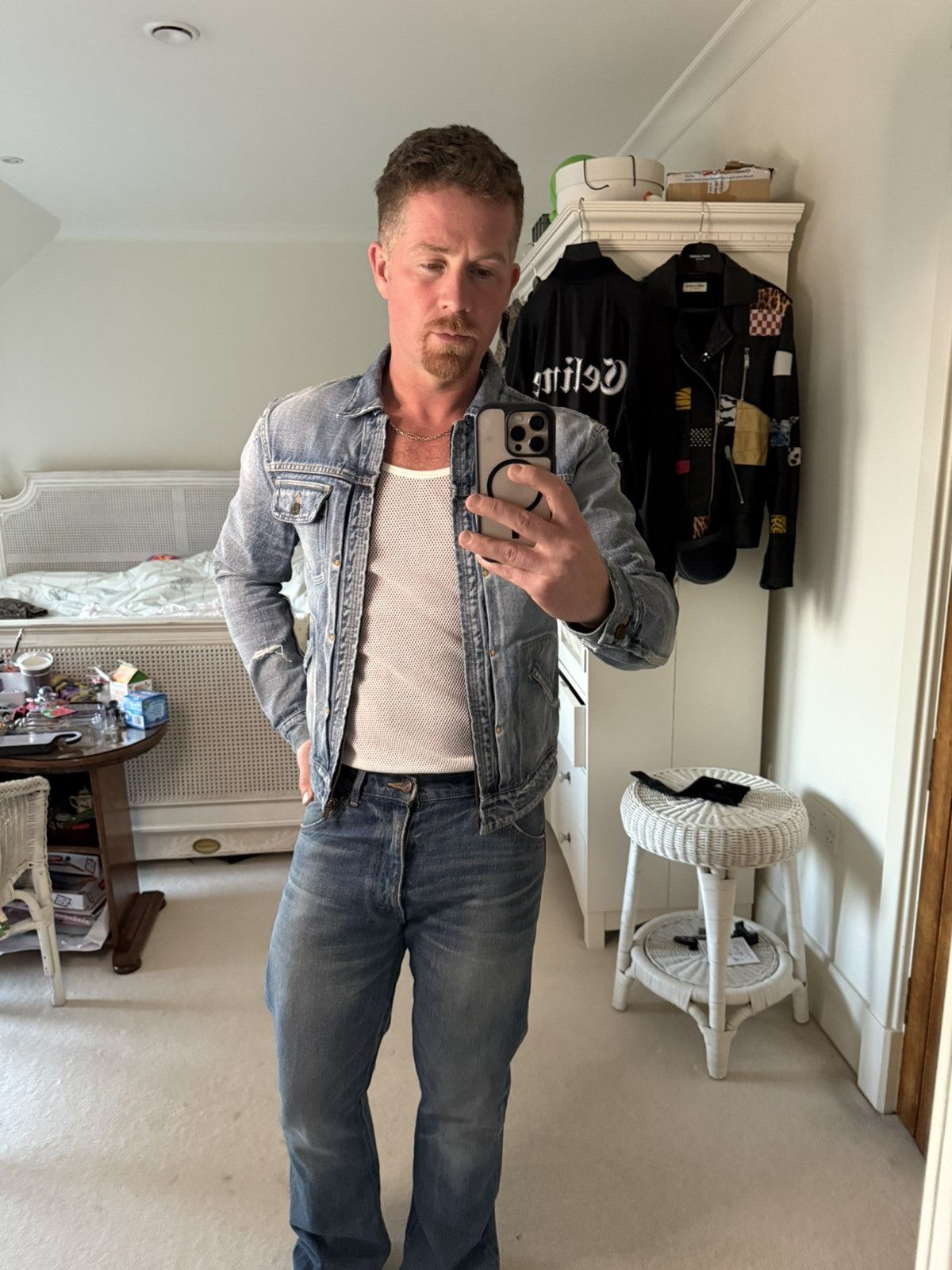 Saint Laurent Paris SS22 Saint Laurent zip distressed denim trucker jacket 50 Size US M / EU 48-50 / 2 - 10 Thumbnail