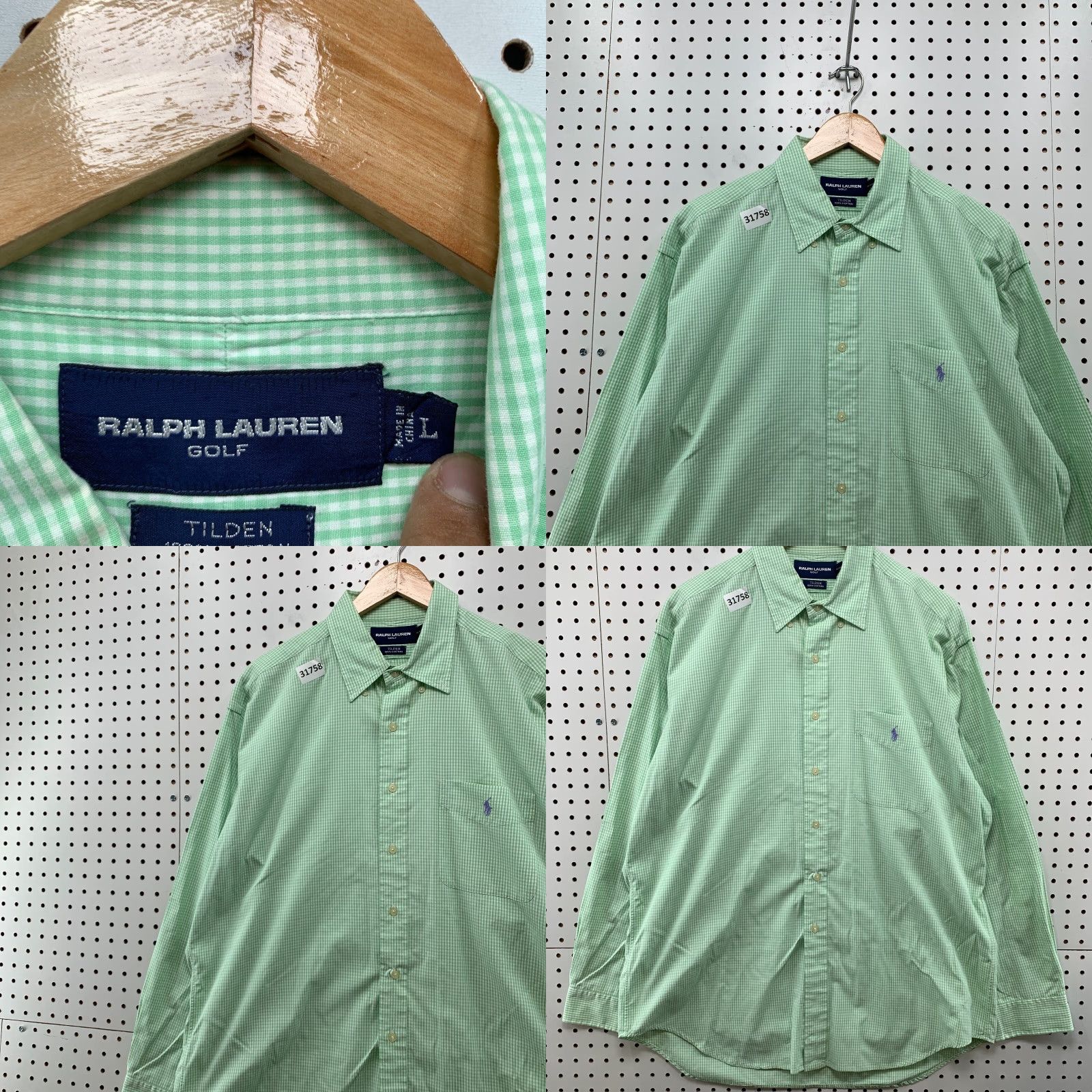 Ralph Lauren Ralph Lauren Golf Button Down Pocket Shirt Mens L Tilden Mint Green 26x33.5 Size US L / EU 52-54 / 3 - 8 Thumbnail