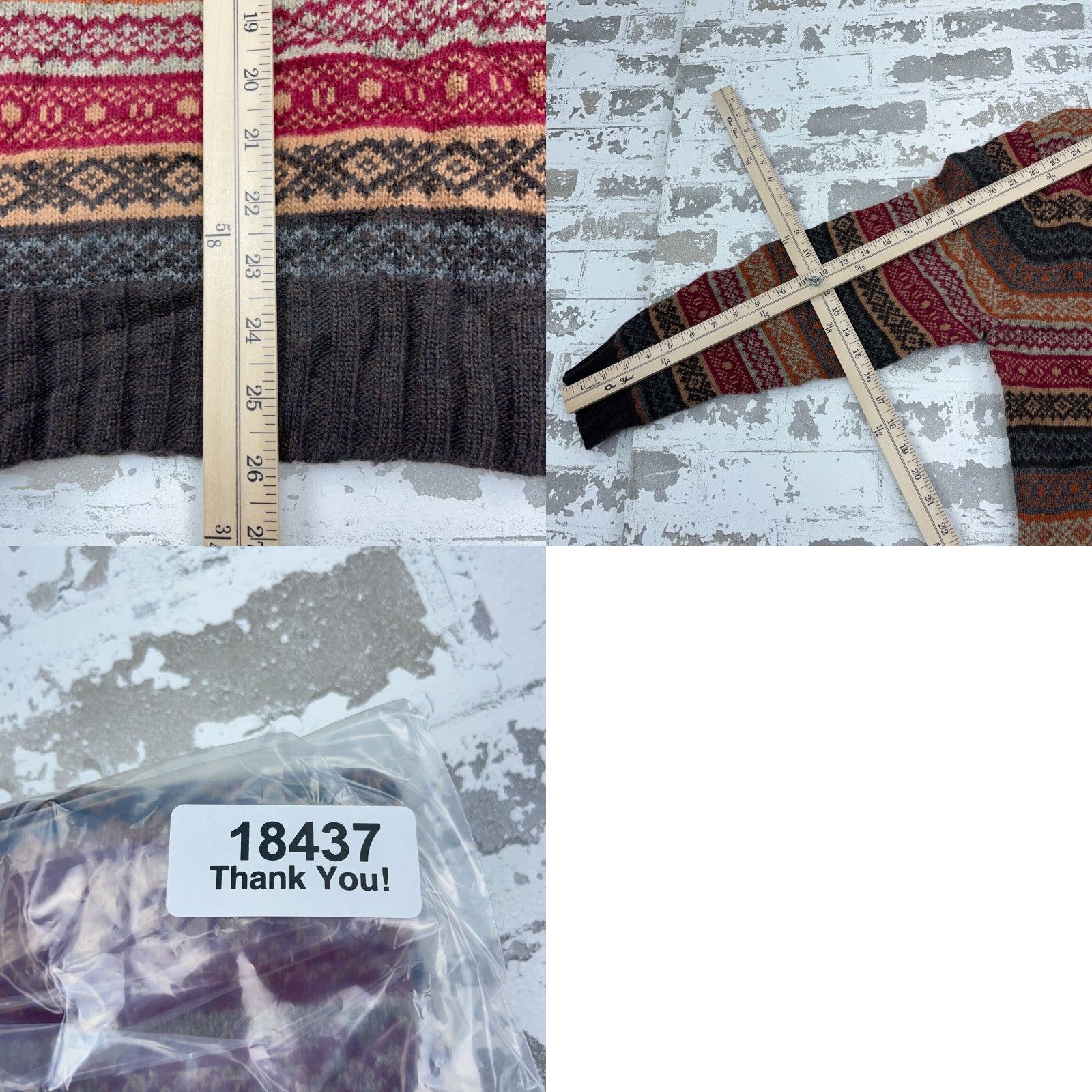 Gap Gap Sweater Men Large Red Fair Isle Knit Pullover Lightweight Wool Chunky-Knit Size US L / EU 52-54 / 3 - 8 Thumbnail
