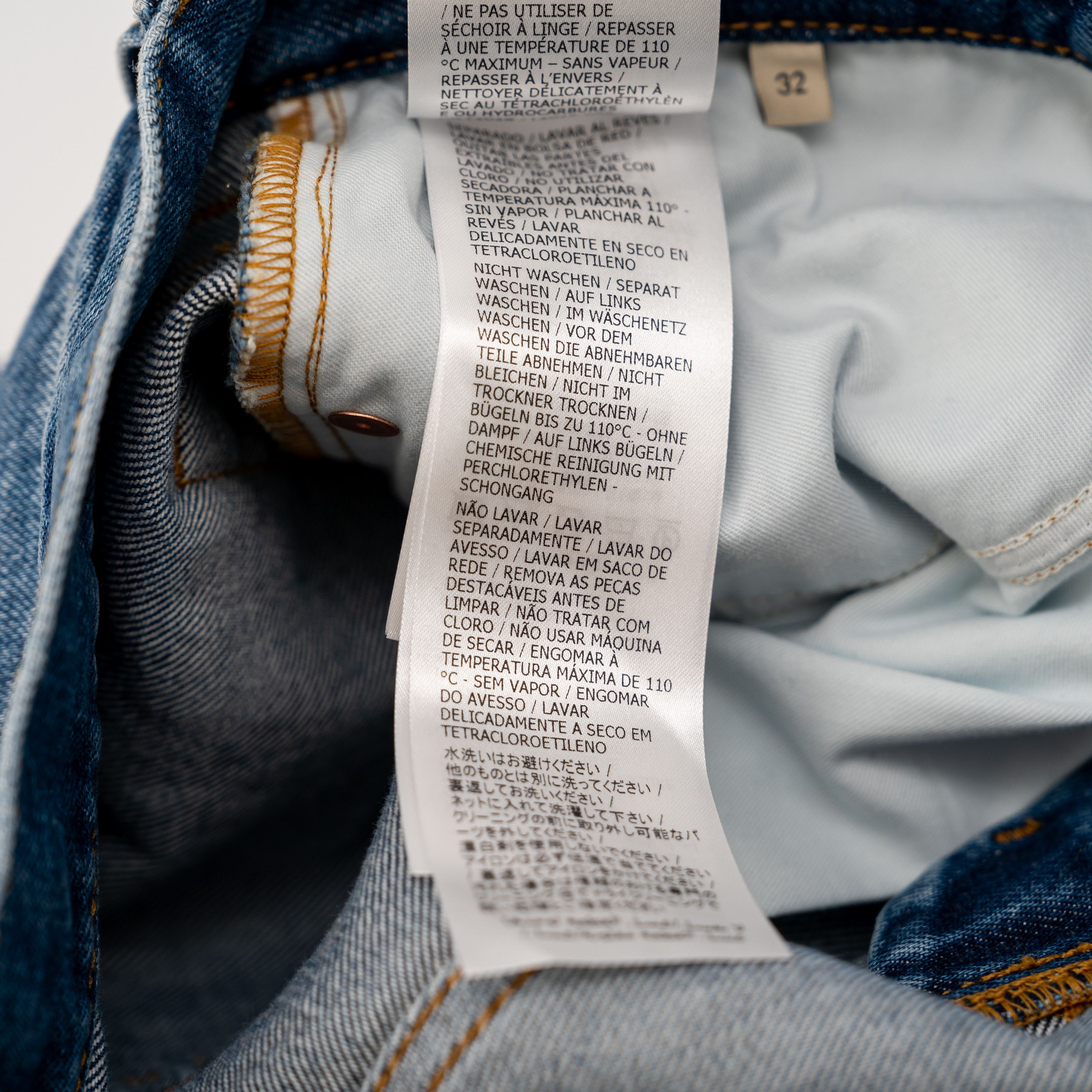 Gucci 32 - Gucci Washed Organic Denim Pant Label Jeans Tapered Size US 32 / EU 48 - 12 Thumbnail