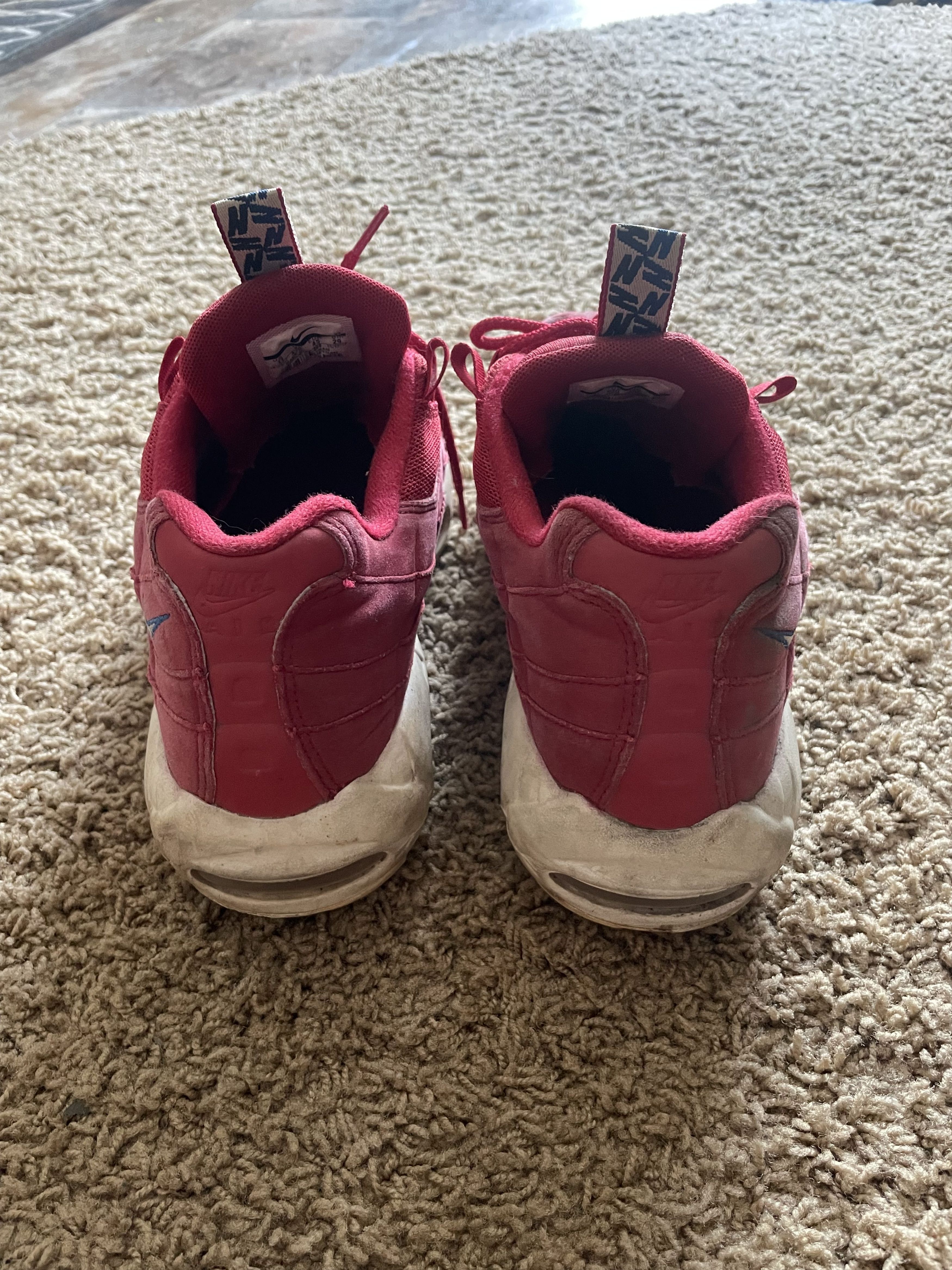 Nike Red Suede Air Max Size US 11 / EU 44 - 3 Thumbnail