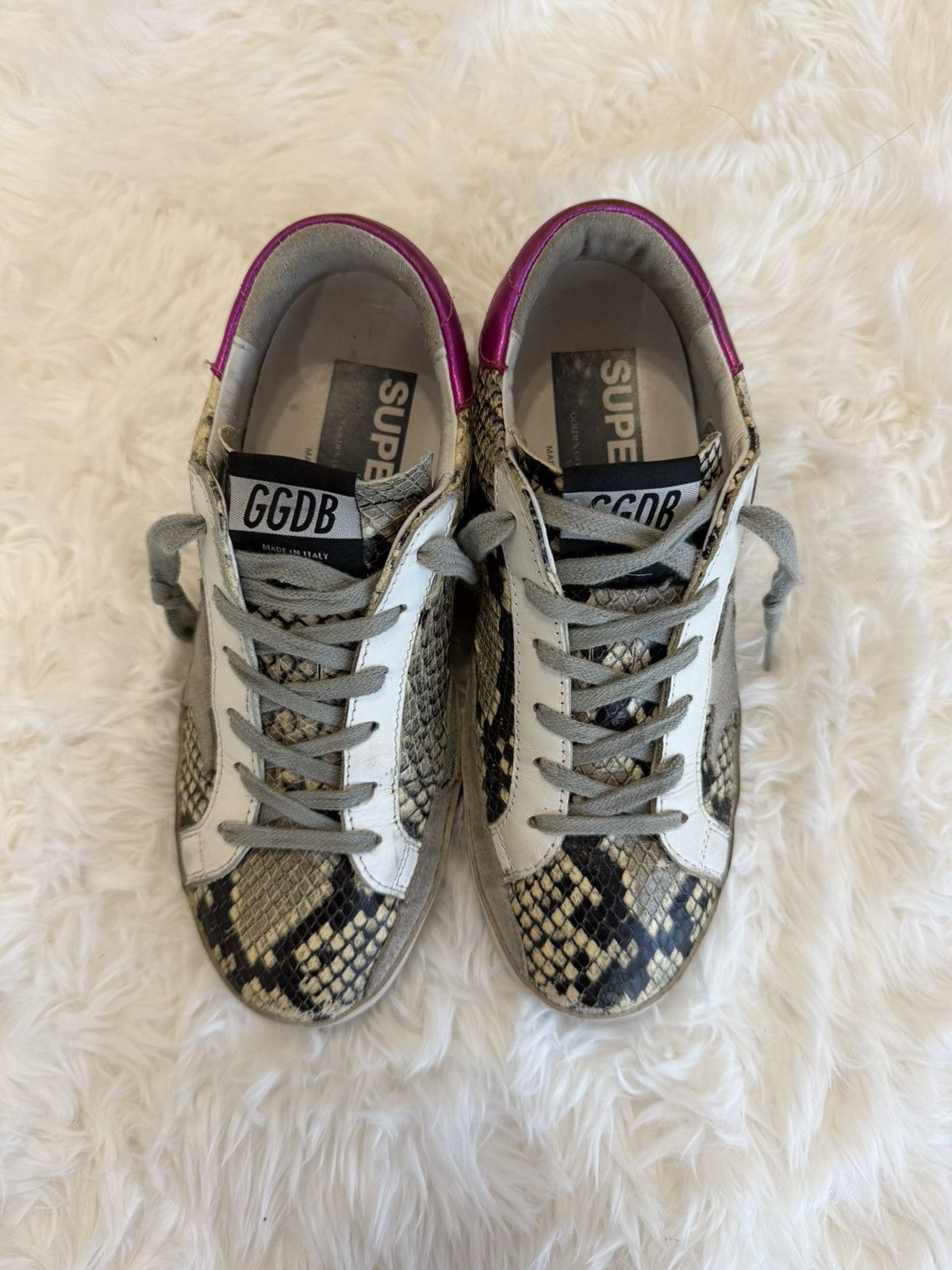 Golden Goose Golden Goose Superstar "Natural Snake Print" Size US 5 / IT 35 - 8 Thumbnail