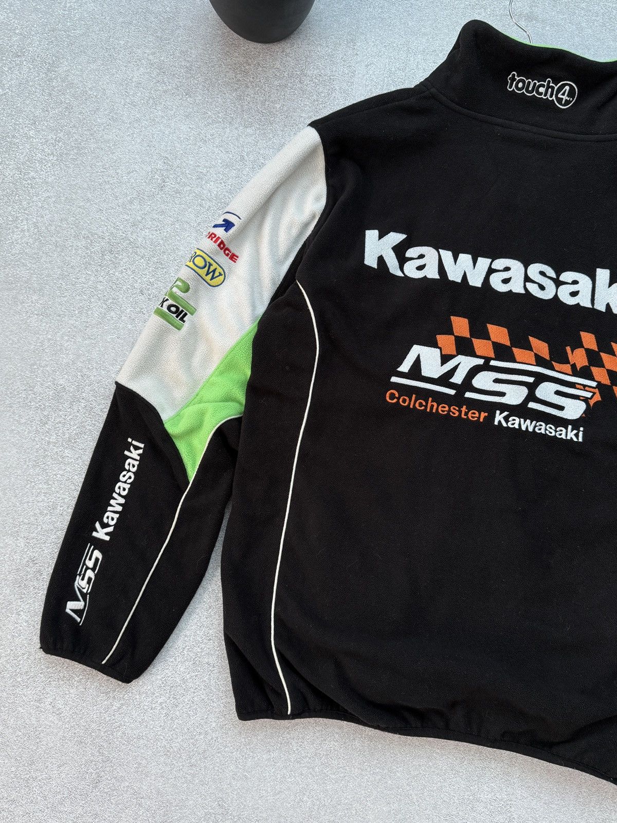 NASCAR KAWASAKI RACING NASCAR MOTO FLEECE MSS RETRO RARE Y2K BLACK Size US S / EU 44-46 / 1 - 10 Thumbnail