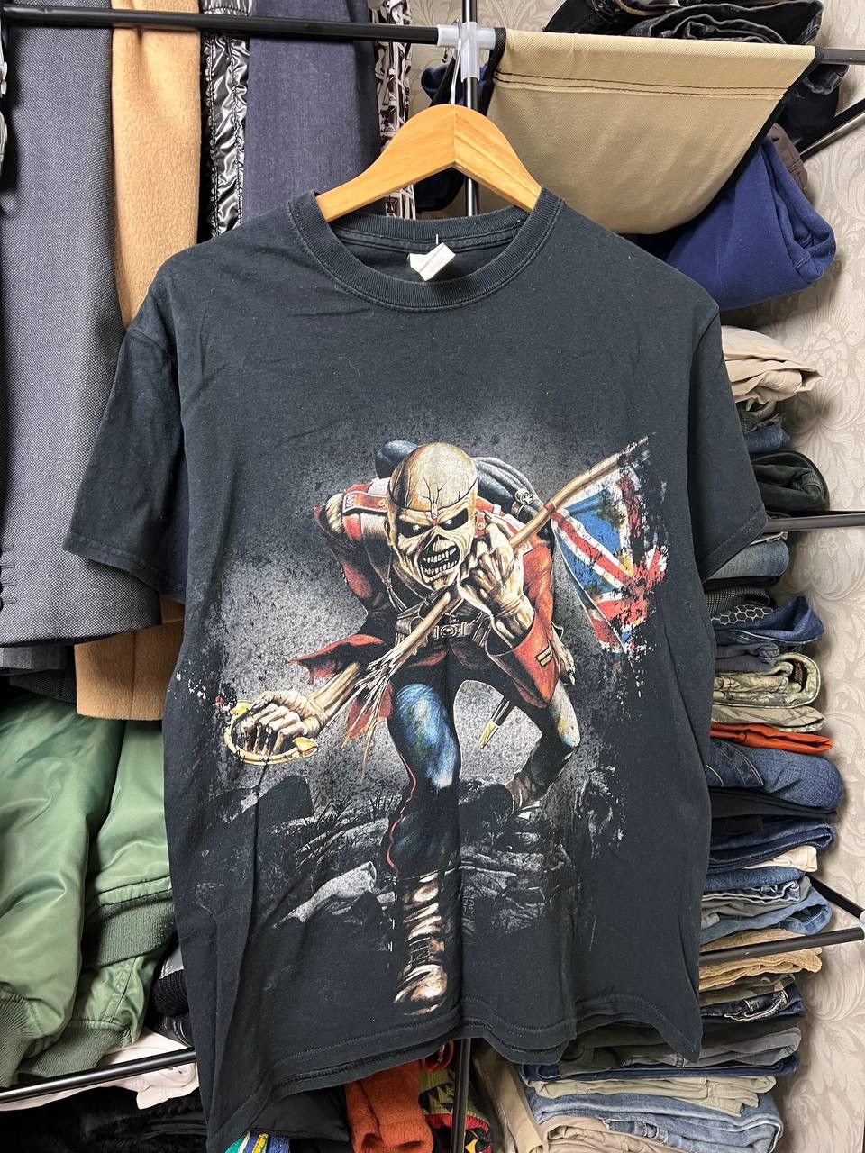 Band Tees × Vintage 🔥GRAILSALE 🔥 Iron Maiden the trooper opium punk rock t shirt Size US M / EU 48-50 / 2 - 1 Thumbnail