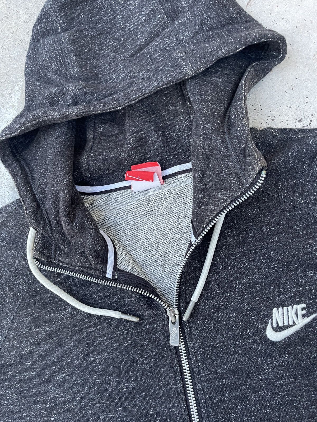 Nike Distressed Nike Zip Up Hoodie Size US L / EU 52-54 / 3 - 7 Thumbnail