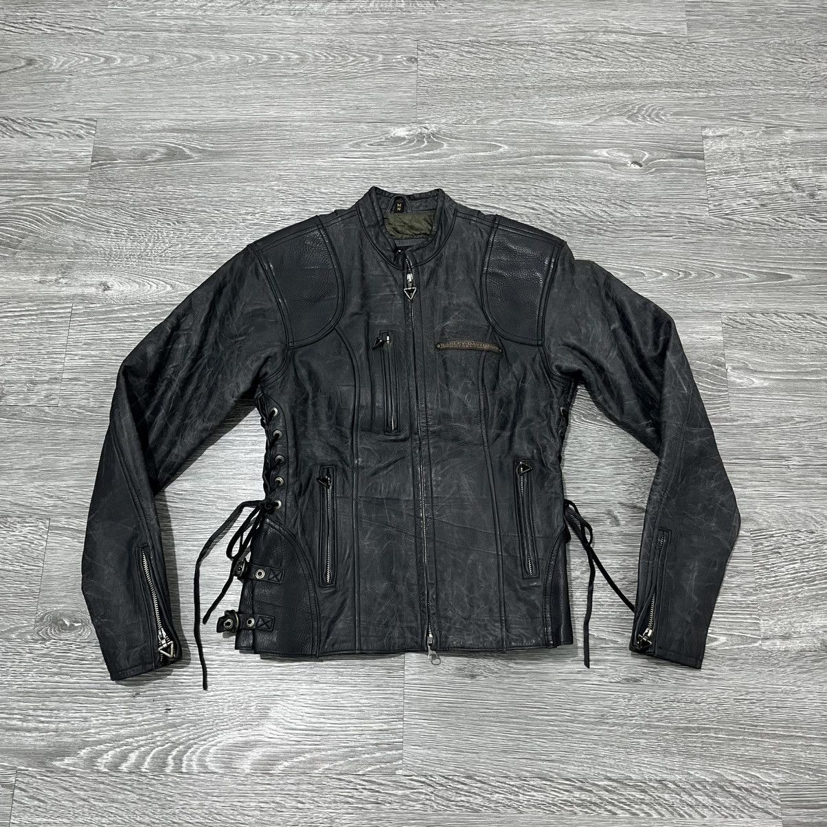 Leather 2000's Harley Davidson Bikers Leather Jacket Size US XS / EU 42 / 0 - 1 Thumbnail