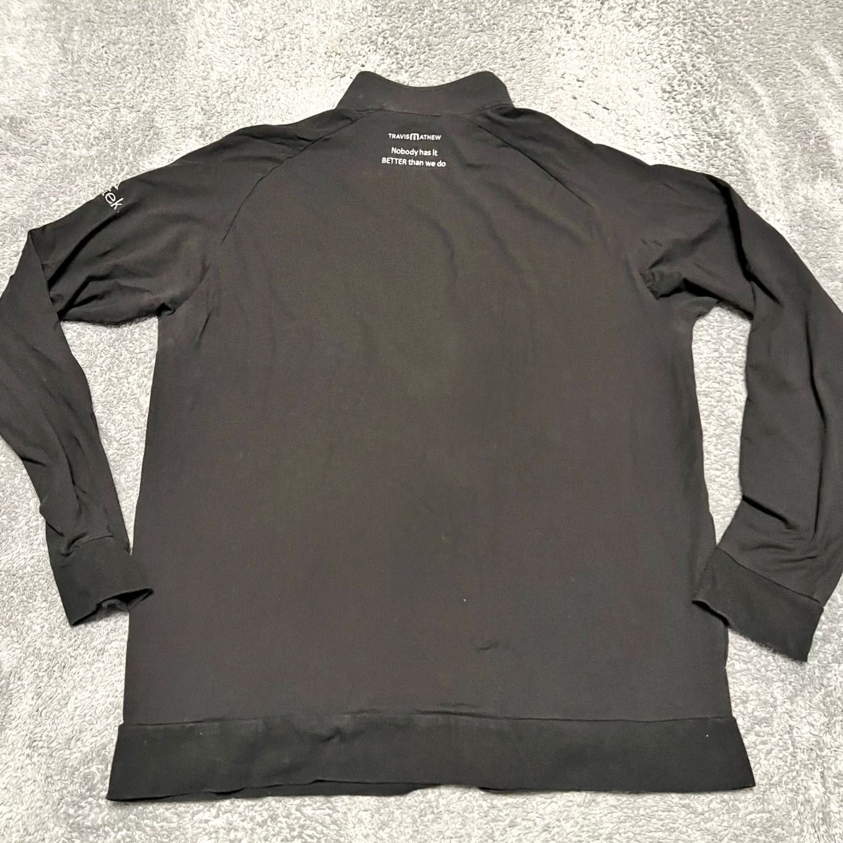 TravisMathew Travis Mathew Shirt Mens XL Black Qzip Long Sleeve Quarter Zip Shirt Men XL Black Qzip Long Sleeve Size US XL / EU 56 / 4 - 4 Thumbnail