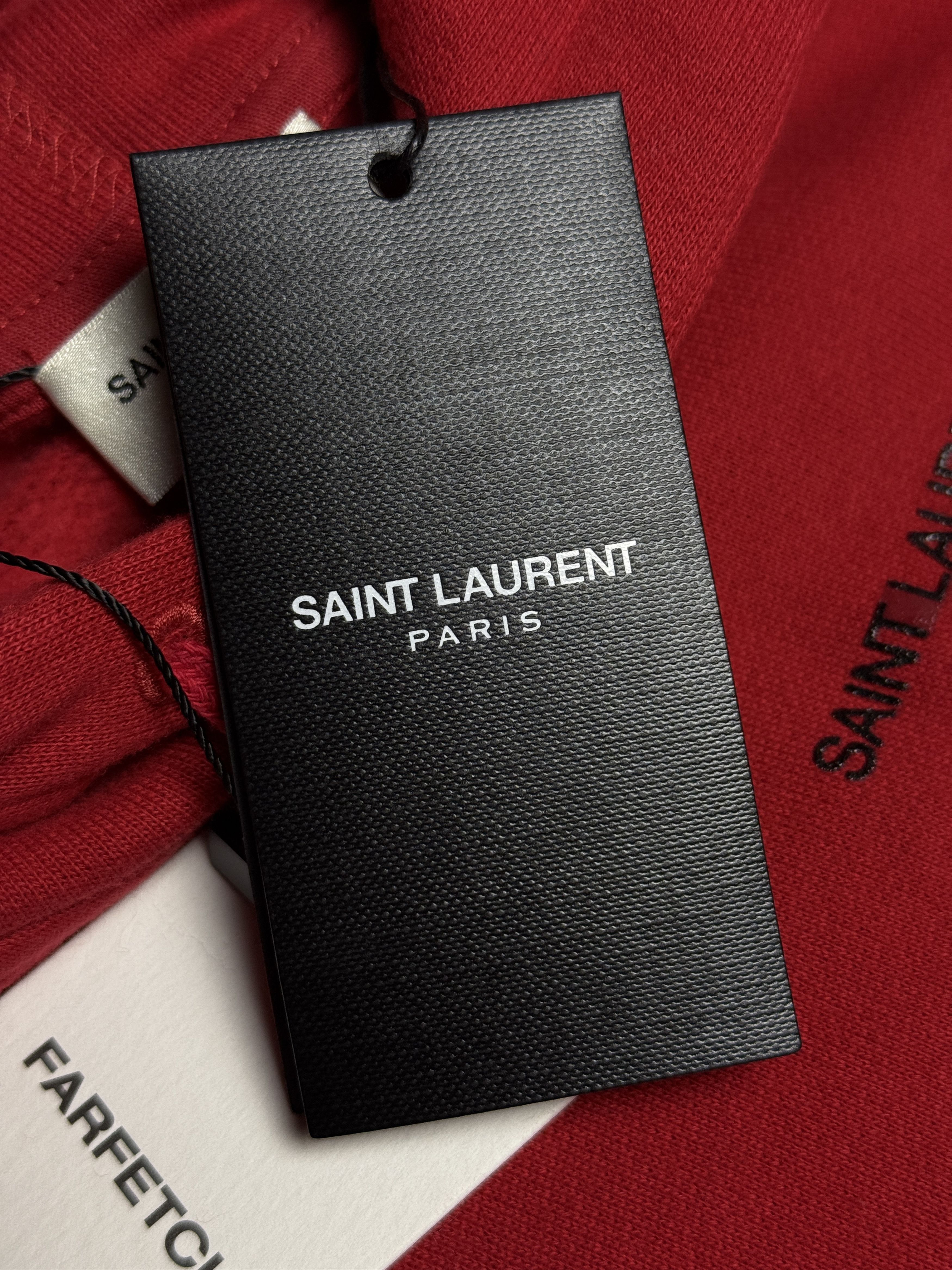 Saint Laurent Paris Saint Laurent Paris red logo hoodie Size L / US 10 / IT 46 - 7 Thumbnail