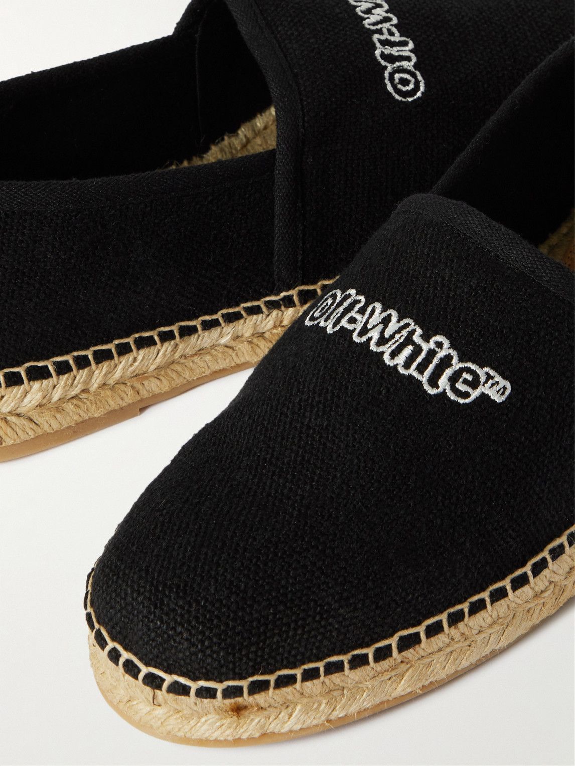 Off-White o1y0225 Logo Espadrilles in Black Size US 7 / EU 40 - 4 Thumbnail