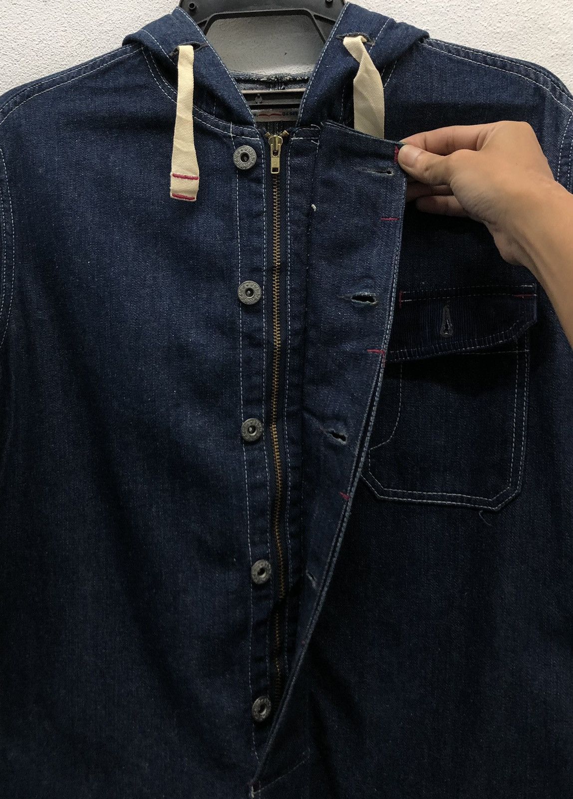 Japanese Brand Vintage Japanese Brand Rna inc Long Denim Jacket With Hood Size US M / EU 48-50 / 2 - 5 Thumbnail