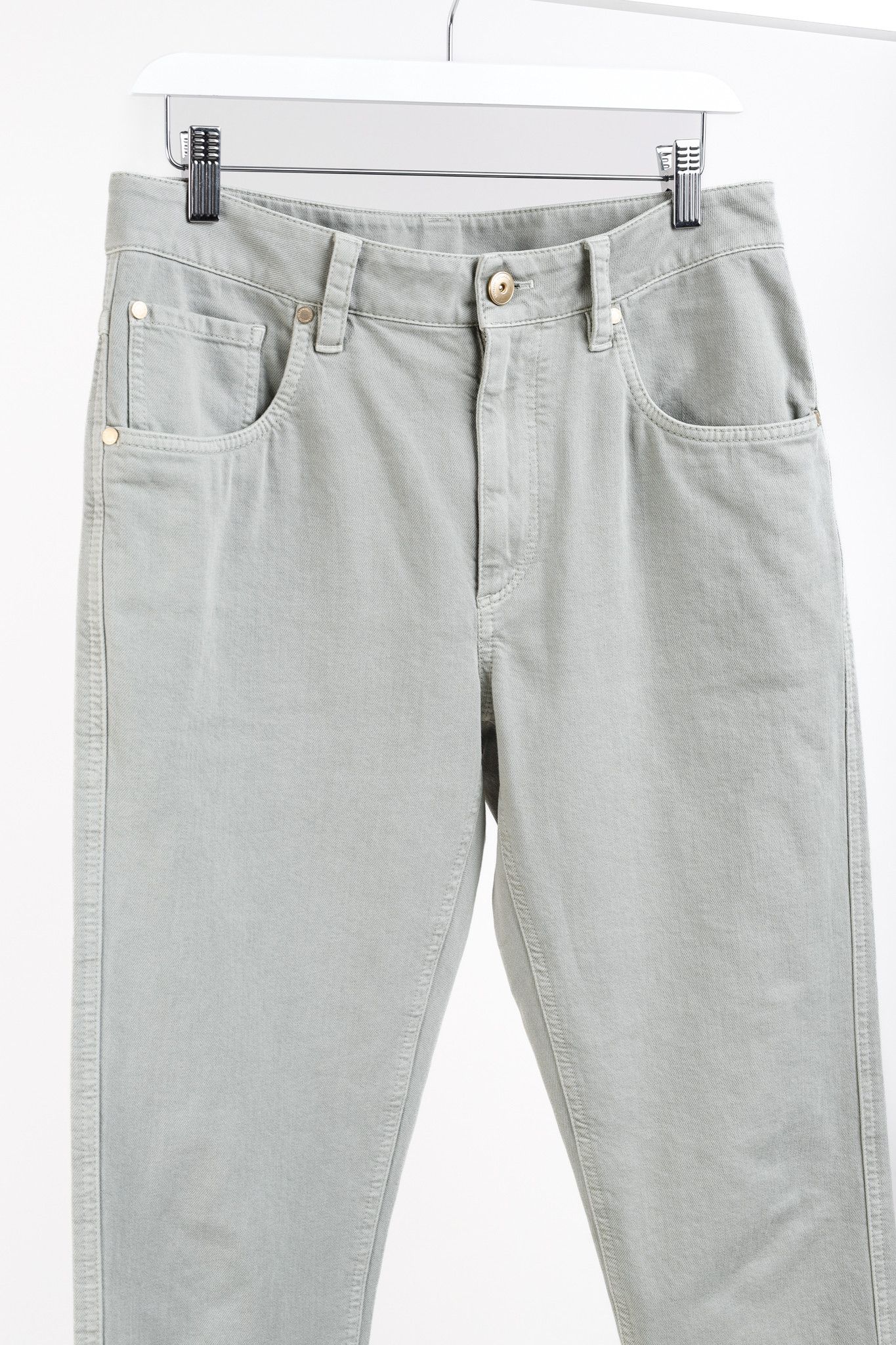 Brunello Cucinelli Brunello Cucinelli SS23 Monili-Bead Straight Leg Jeans Size 28" / US 6 / IT 42 - 3 Thumbnail