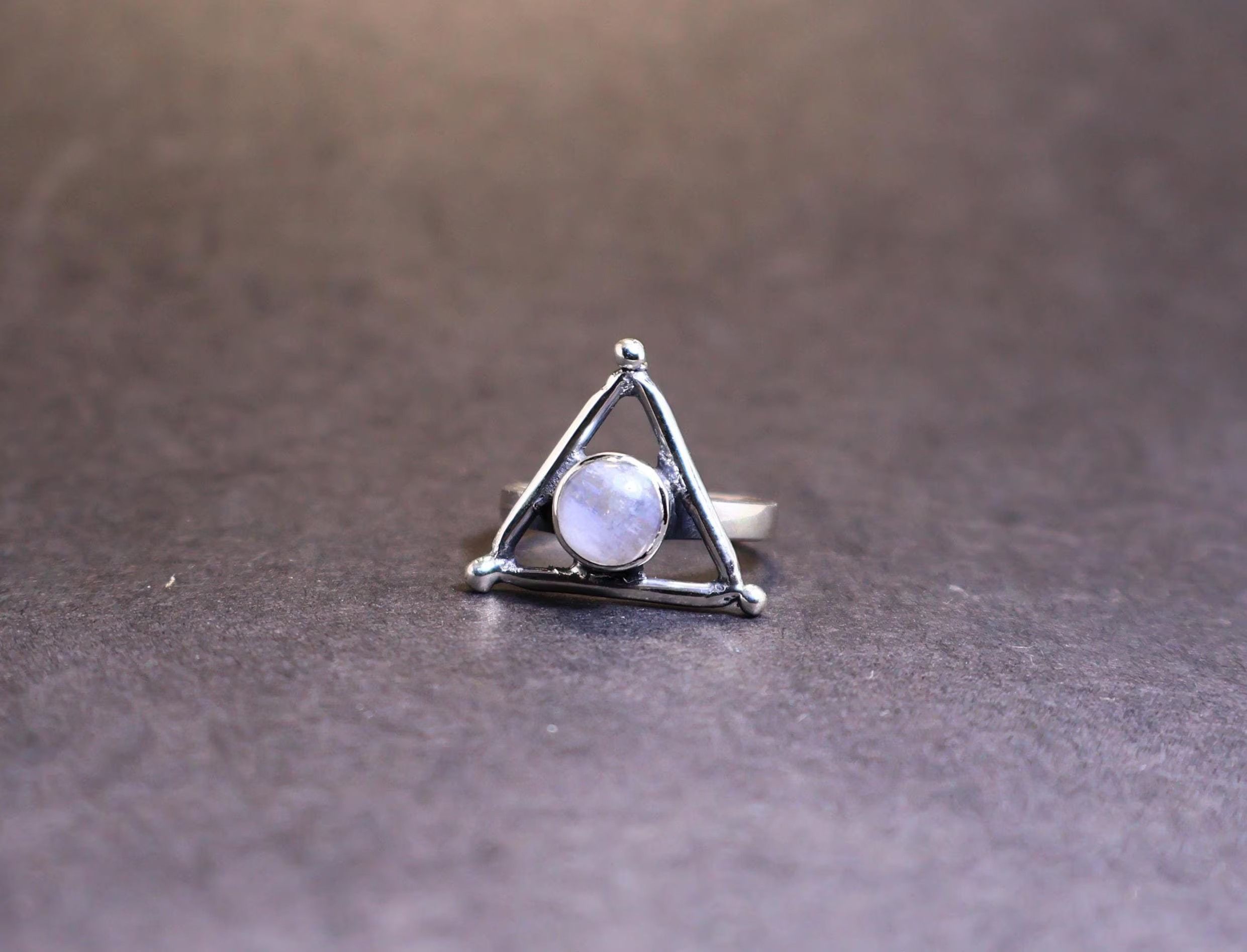 Handmade Moonstone Ring, 925 Sterling Silver Handmade Gemstone Ring, Size ONE SIZE - 1 Thumbnail
