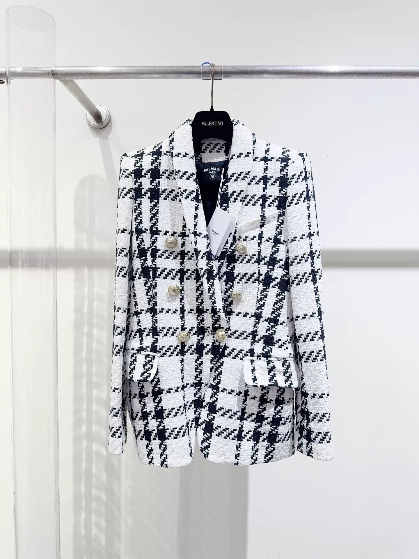Balmain new balmain houndstooth blazer coat Size US M / EU 48-50 / 2 - 1 Thumbnail