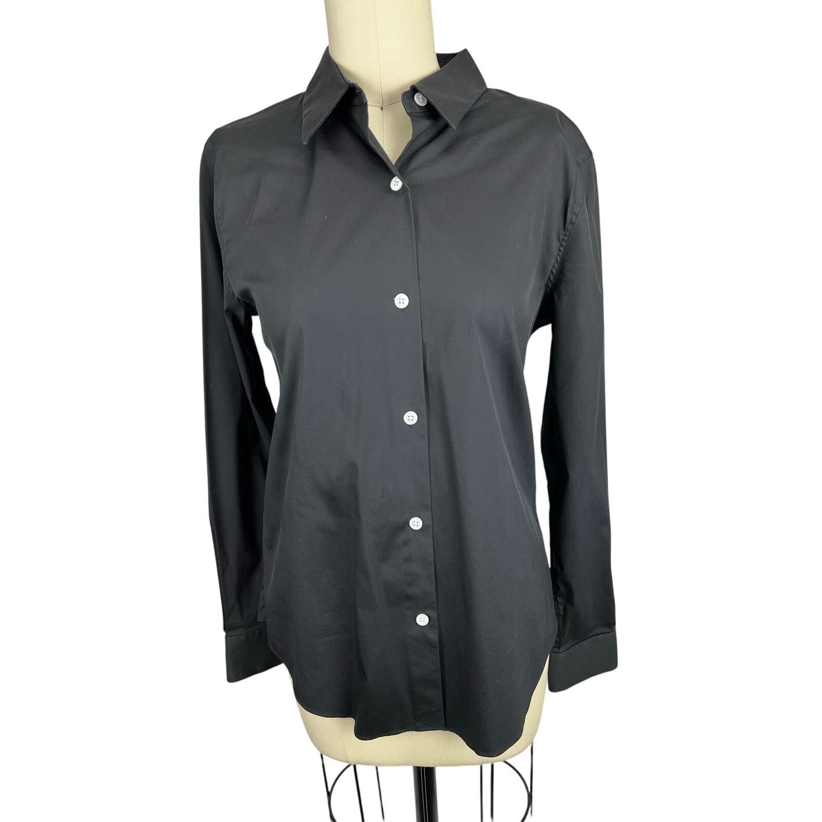 Theory Theory Black Button up blouse sz S Size S / US 4 / IT 40 - 1 Thumbnail