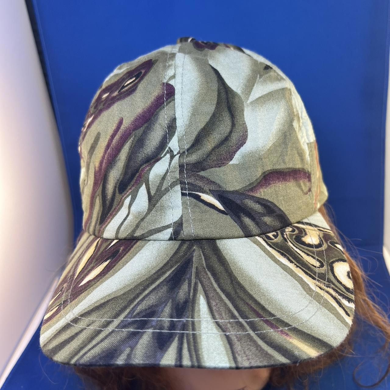 Designer Stylish Floral Print Cap - Trendy Casual Headwear Size ONE SIZE - 2 Thumbnail